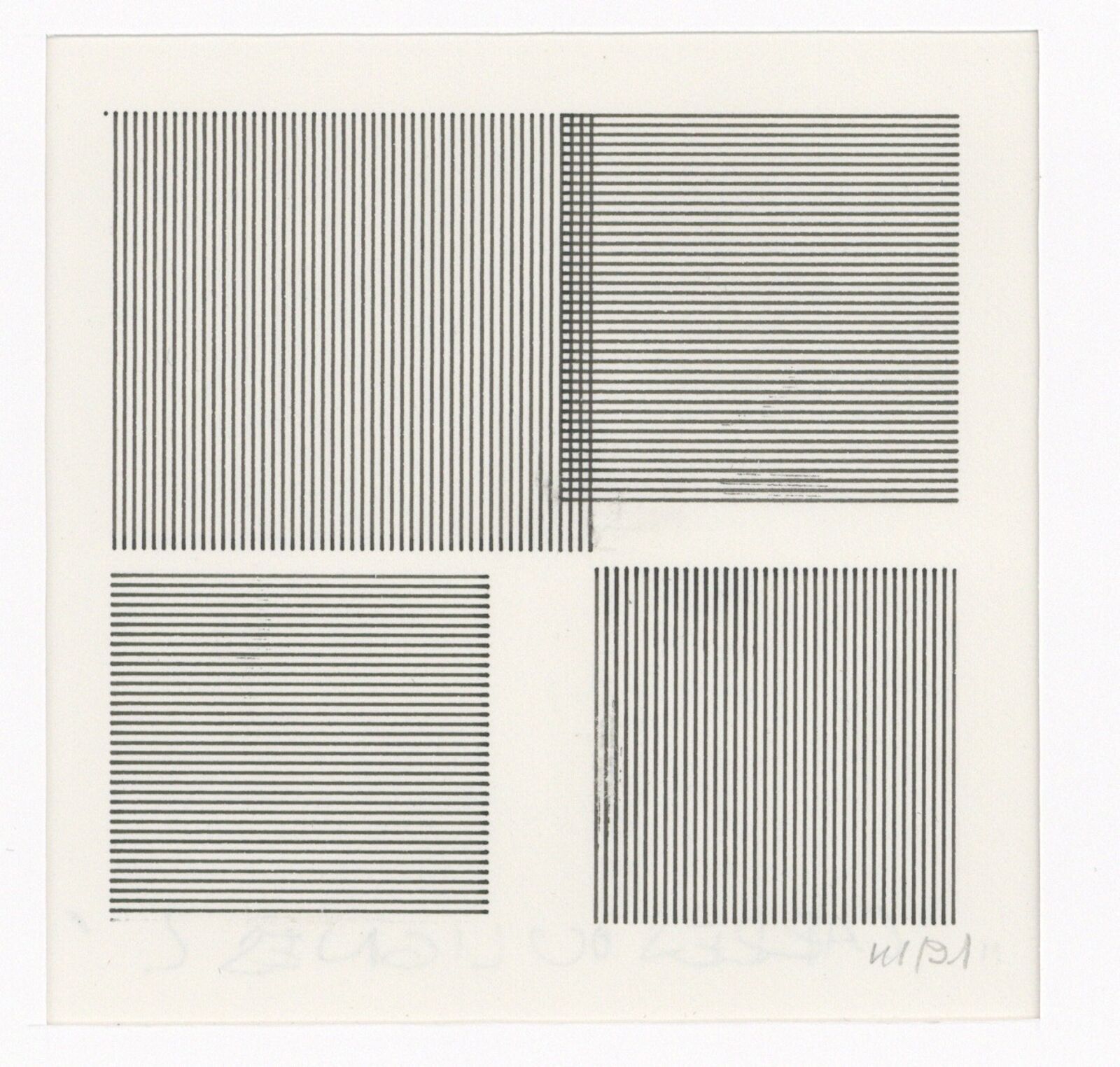 Carrés ou Lignes No. 2 by Vera Molnár, 1991