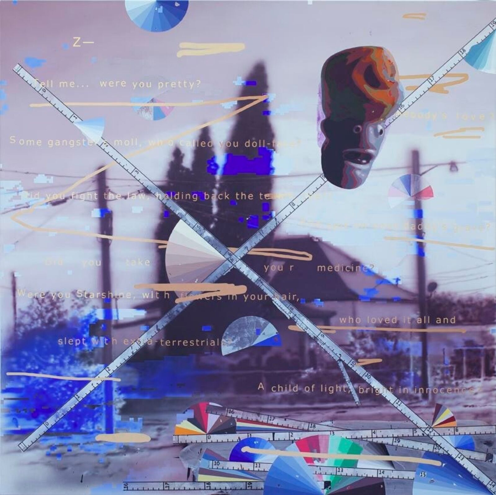 Artwork by Vernon Fisher, Portrait of a Lady, Made of Acrylic on canvas 