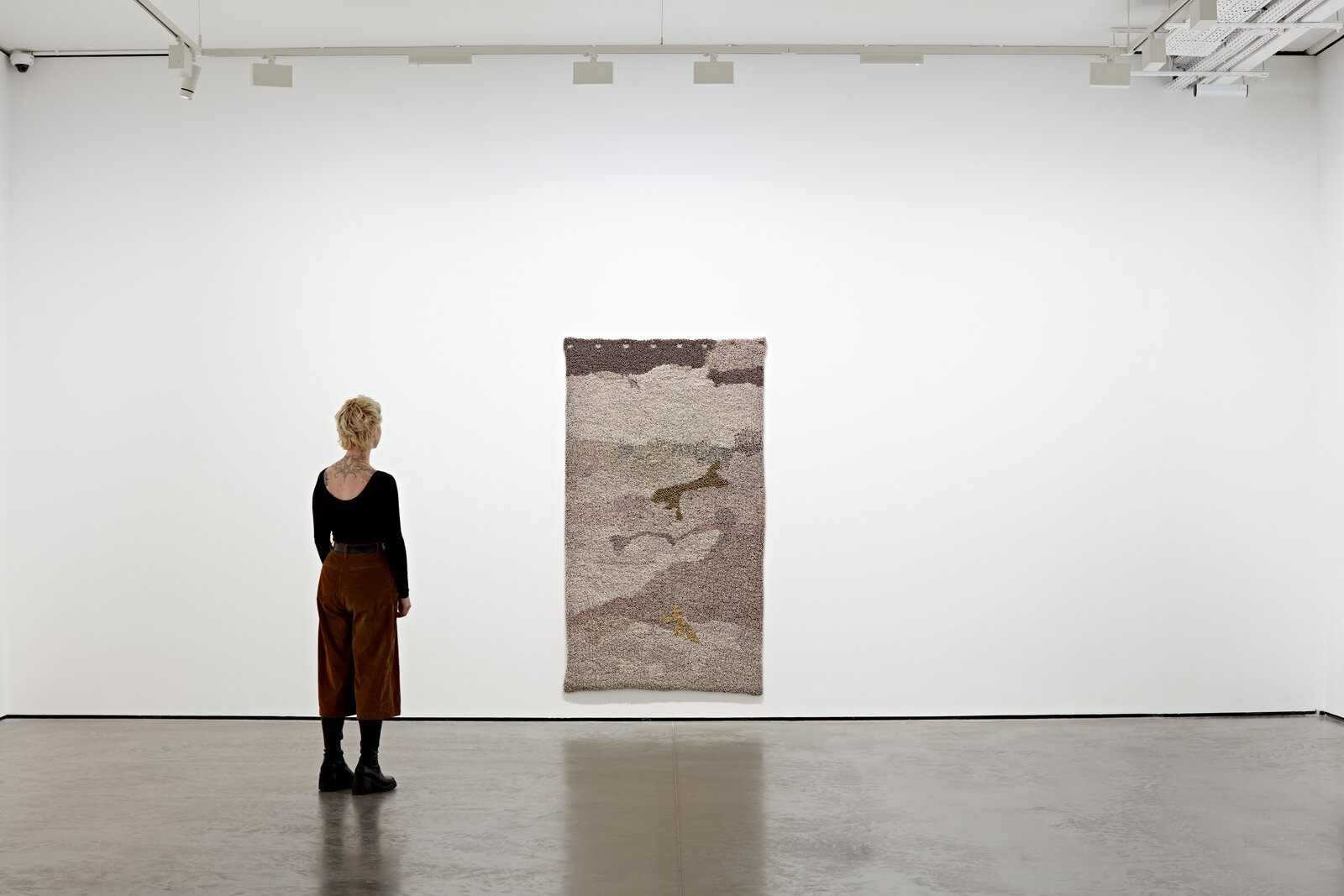 Artwork by Vibha Galhotra, Untitled (Veil), Made of Nickel coated ghungroos, fabric, thread and polyurethane coat 