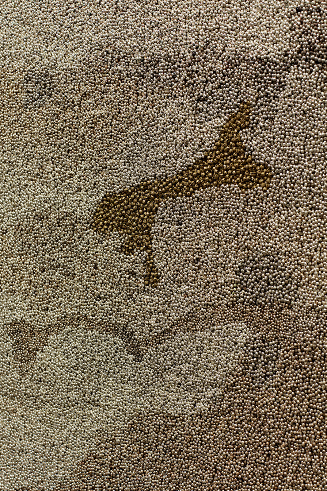 Artwork by Vibha Galhotra, Untitled (Veil), Made of Nickel coated ghungroos, fabric, thread and polyurethane coat 