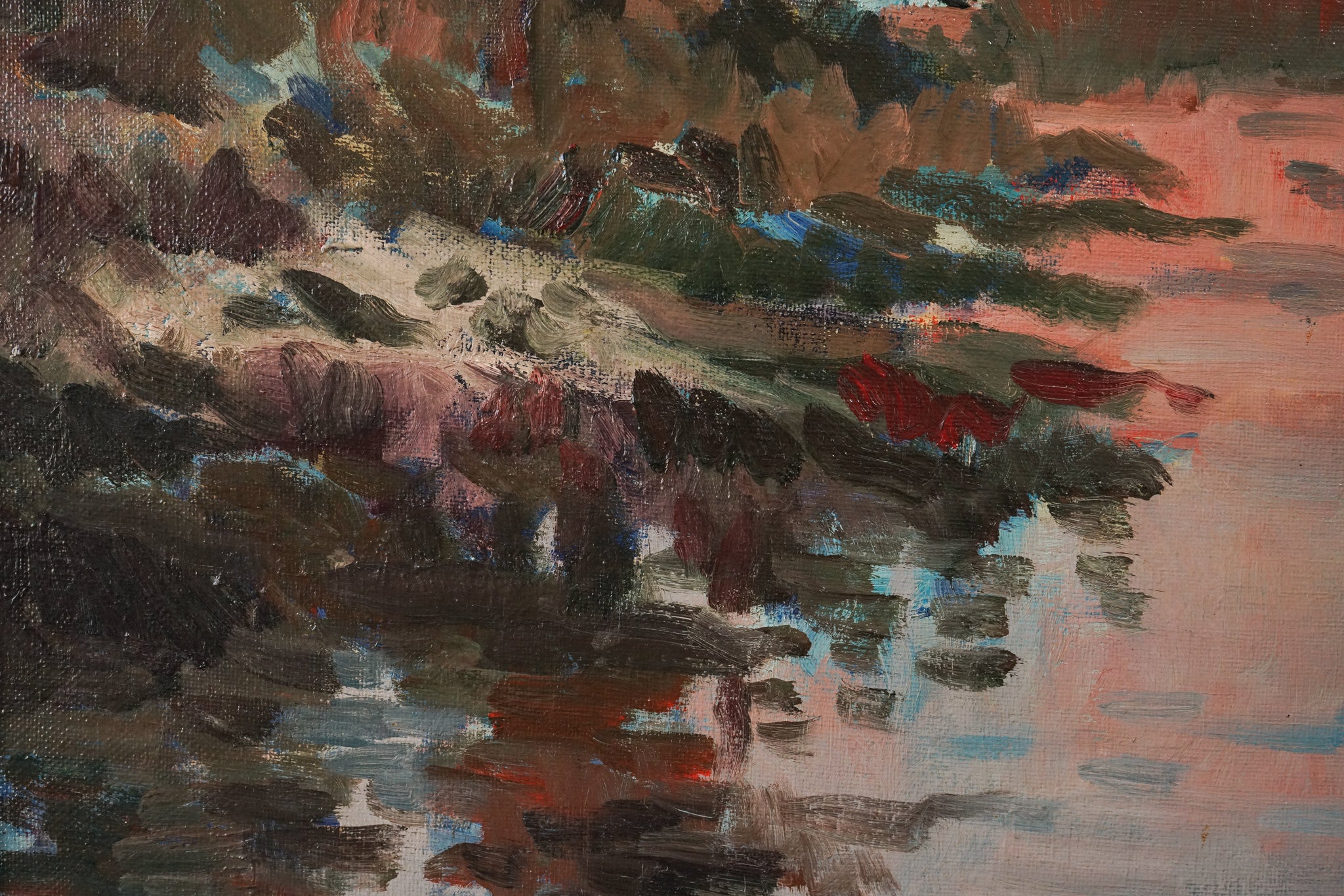 Artwork by Vicente Gómez Fusté, Large Post Impressionist Sunset, Made of Oil on canvas 