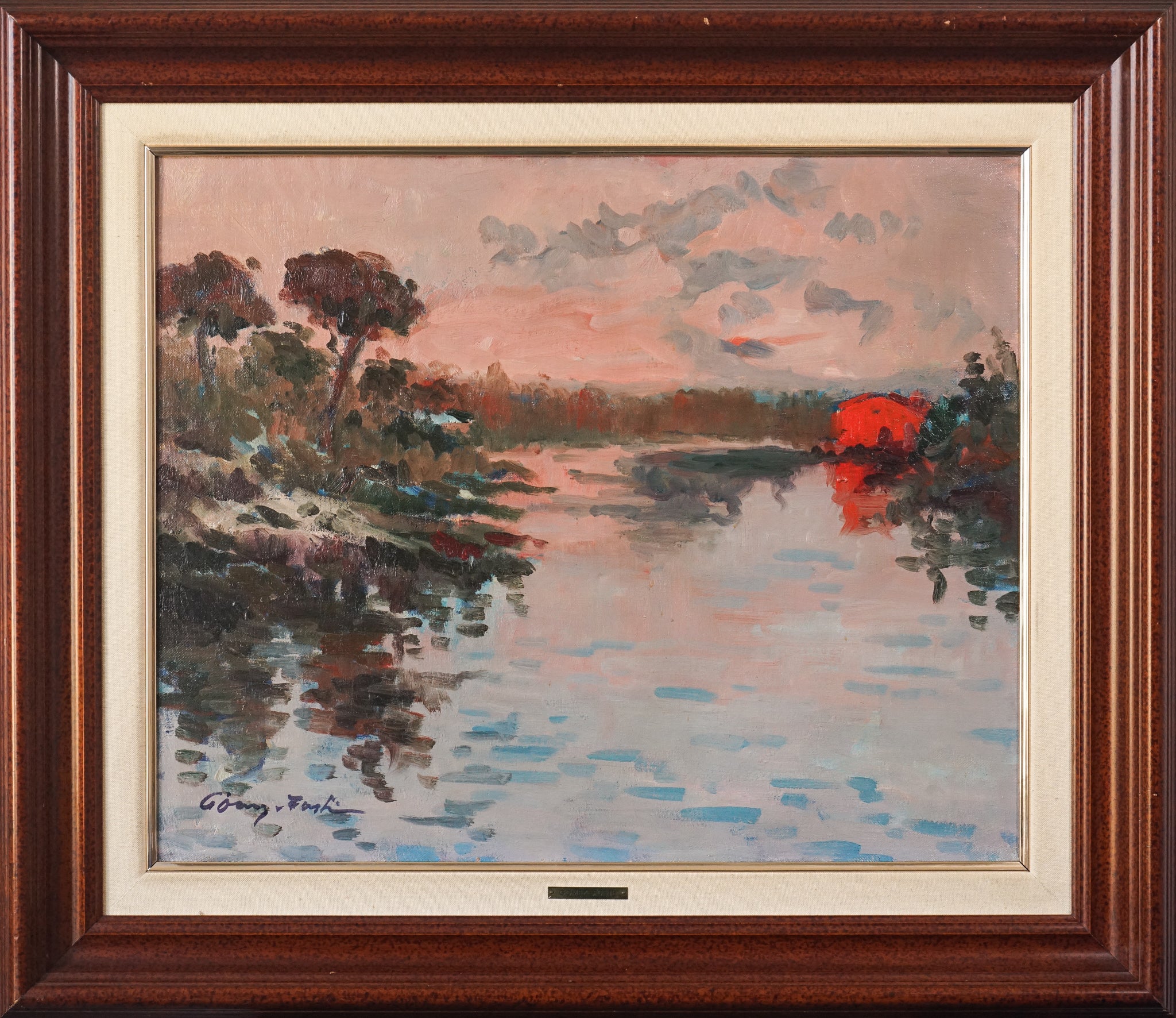 Artwork by Vicente Gómez Fusté, Large Post Impressionist Sunset, Made of Oil on canvas 
