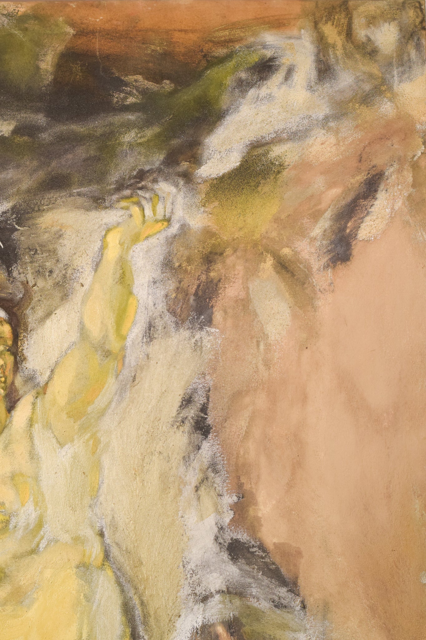 A painting of two paintings of a woman and a man in a cave.