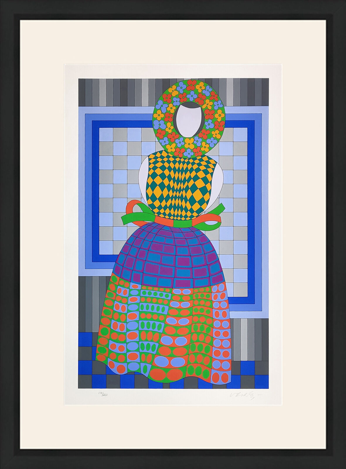 FILLE FLEUR by Victor Vasarely, circa 1982