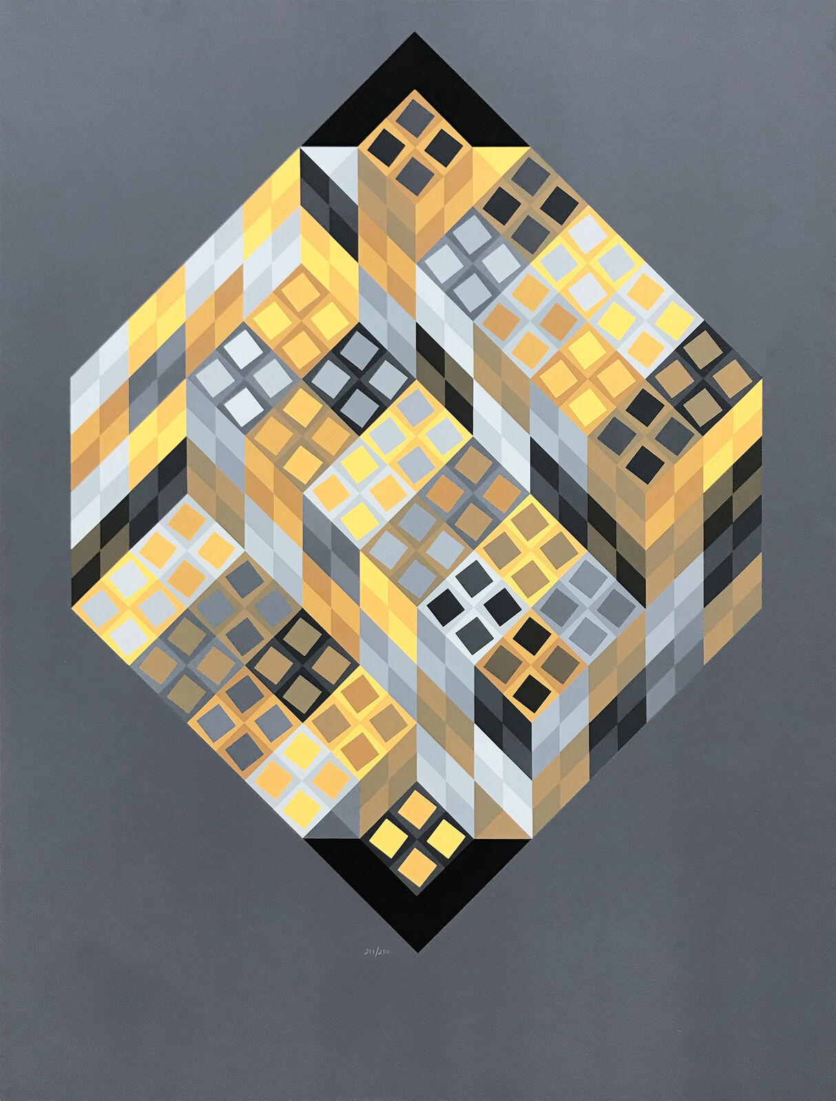 Artwork by Victor Vasarely, OR-VAR, Made of Serigraph On Paper 