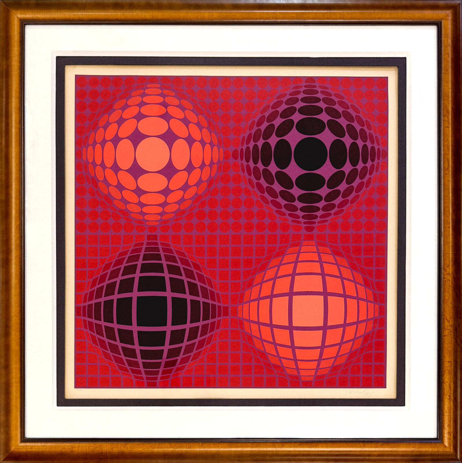 VB-VB-Rouge  by Victor Vasarely, 1975