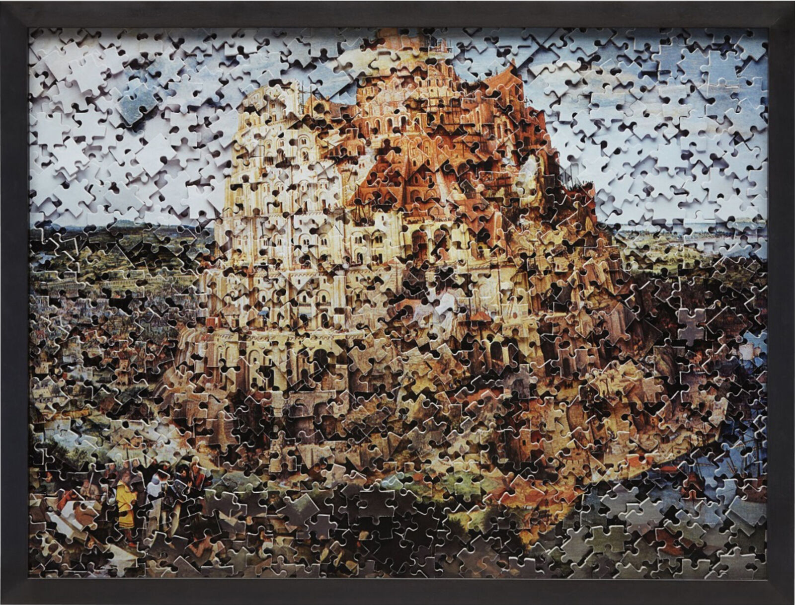 Artwork by Vik Muniz, THE TOWER OF BABEL , AFTER PIETER BRUEGEL (GORDIAN PUZZLE), Made of C-print 