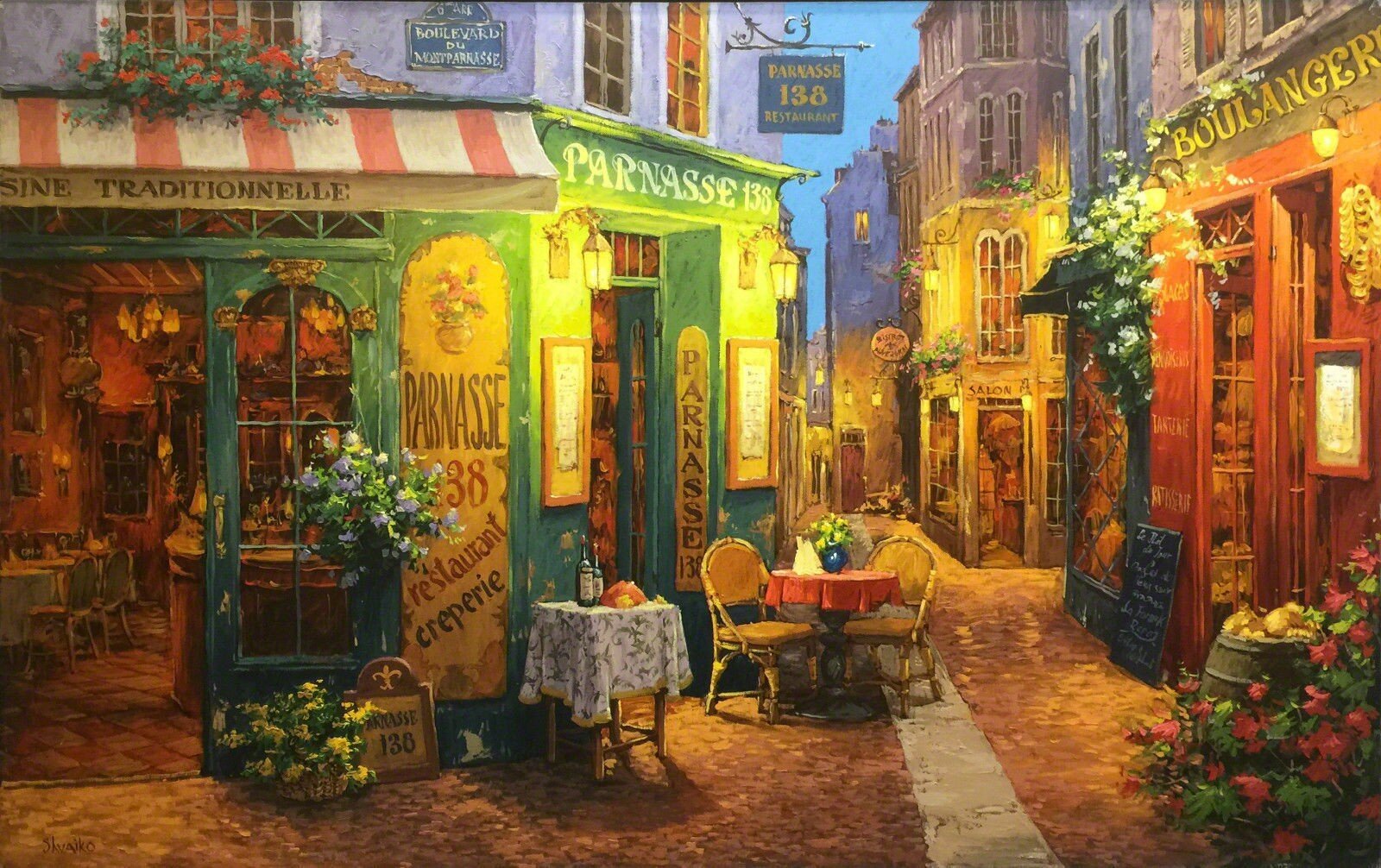 The Evening Glow On The Boulevard by Viktor Shvaiko, 2010