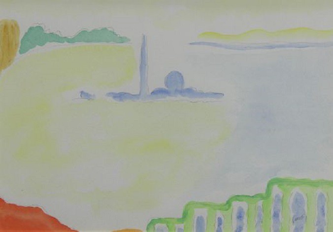Artwork by Virgilio Guidi, Bacino Di San Marco, Made of Watercolour 