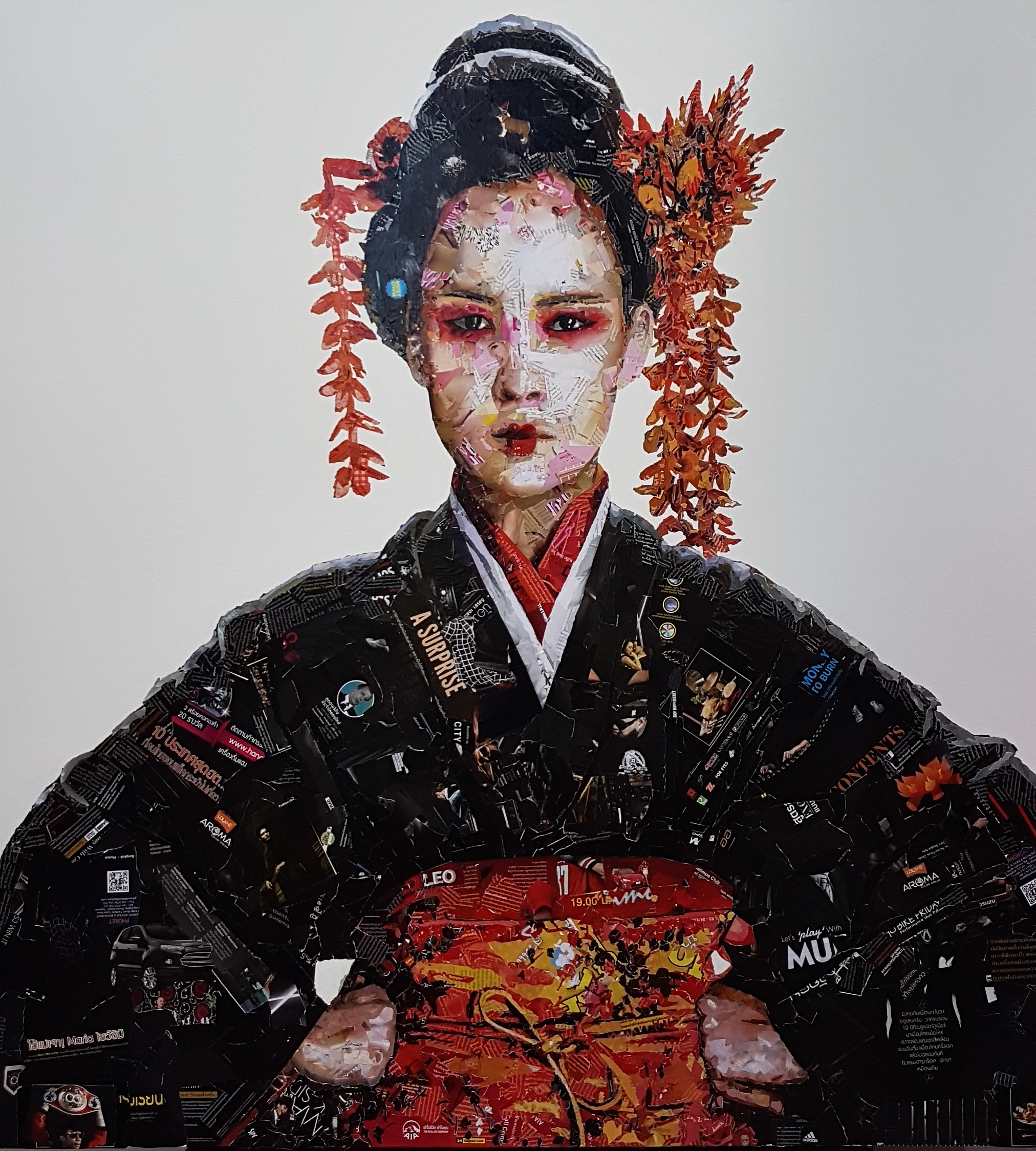 Kimono with Golden flowers by Virut Panchabuse, 2020