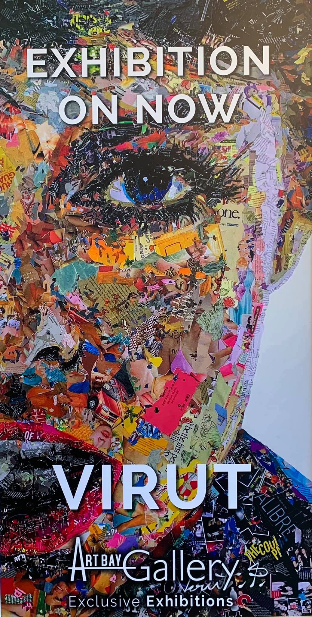 Artwork by Virut Panchabuse, Redhead gal II, Made of Acrylic And Collage On Canvas 