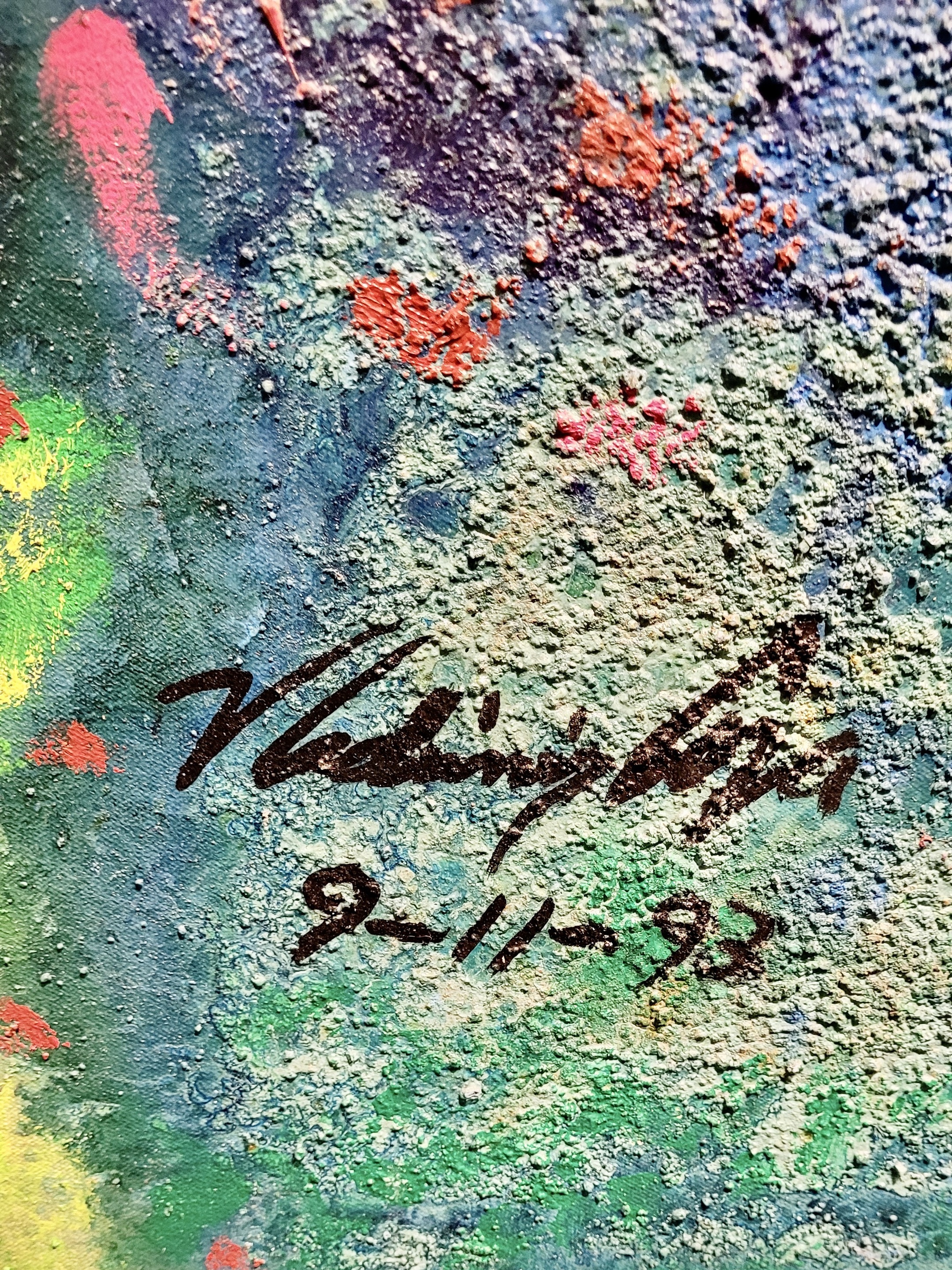 Artwork by Vladimir Cora, Banistas I, Made of Mixed Media On Canvas 