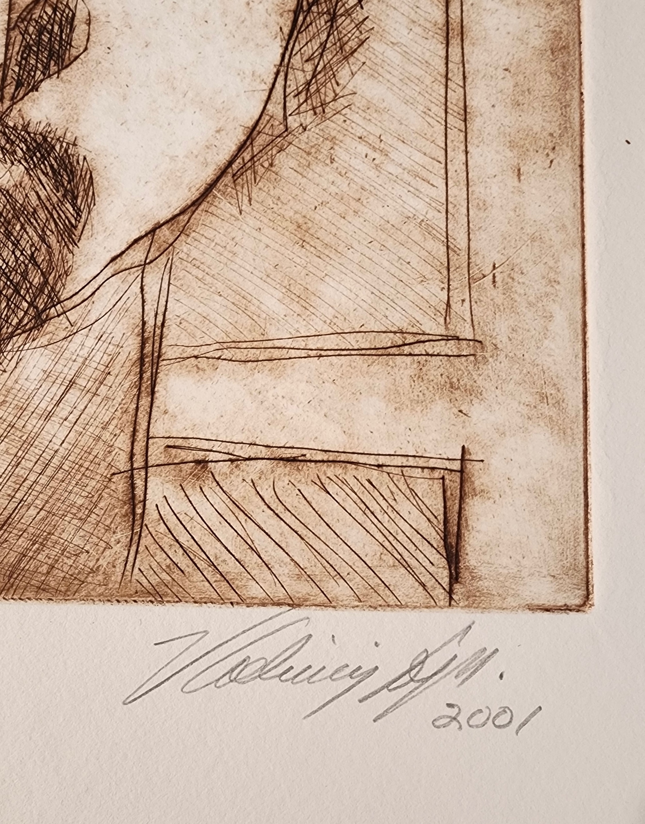 A drawing of a man with a beard and mustache.