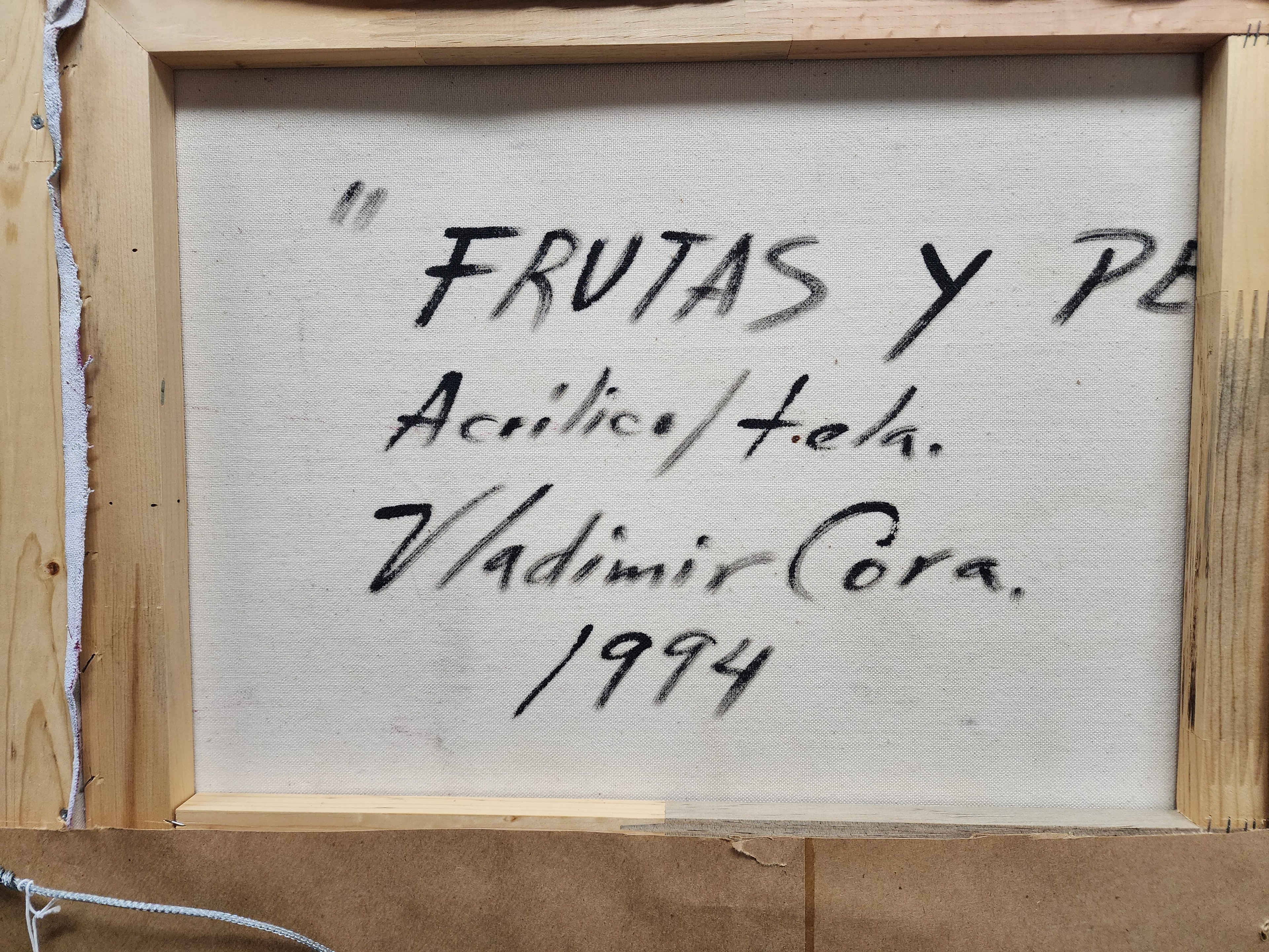 Artwork by Vladimir Cora, Frutas y Pez, Made of Acrylic On Canvas 