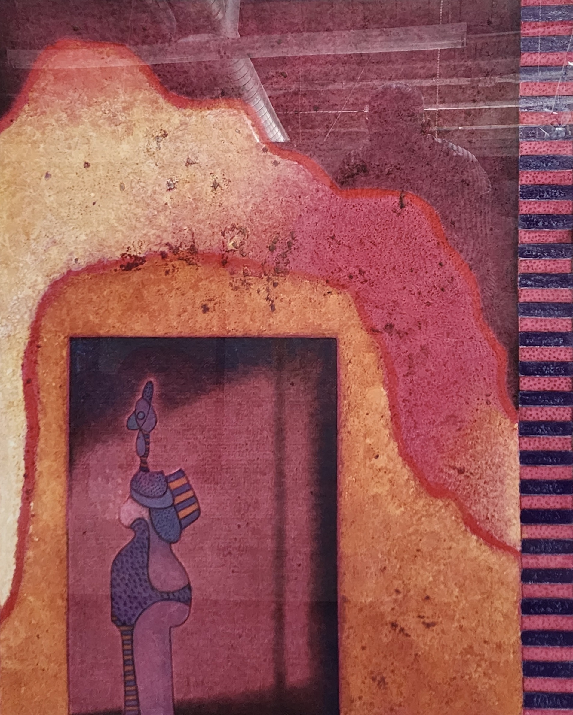 Artwork by Vladimir Cora, Interior, Made of Mixografia On Handmade Paper 
