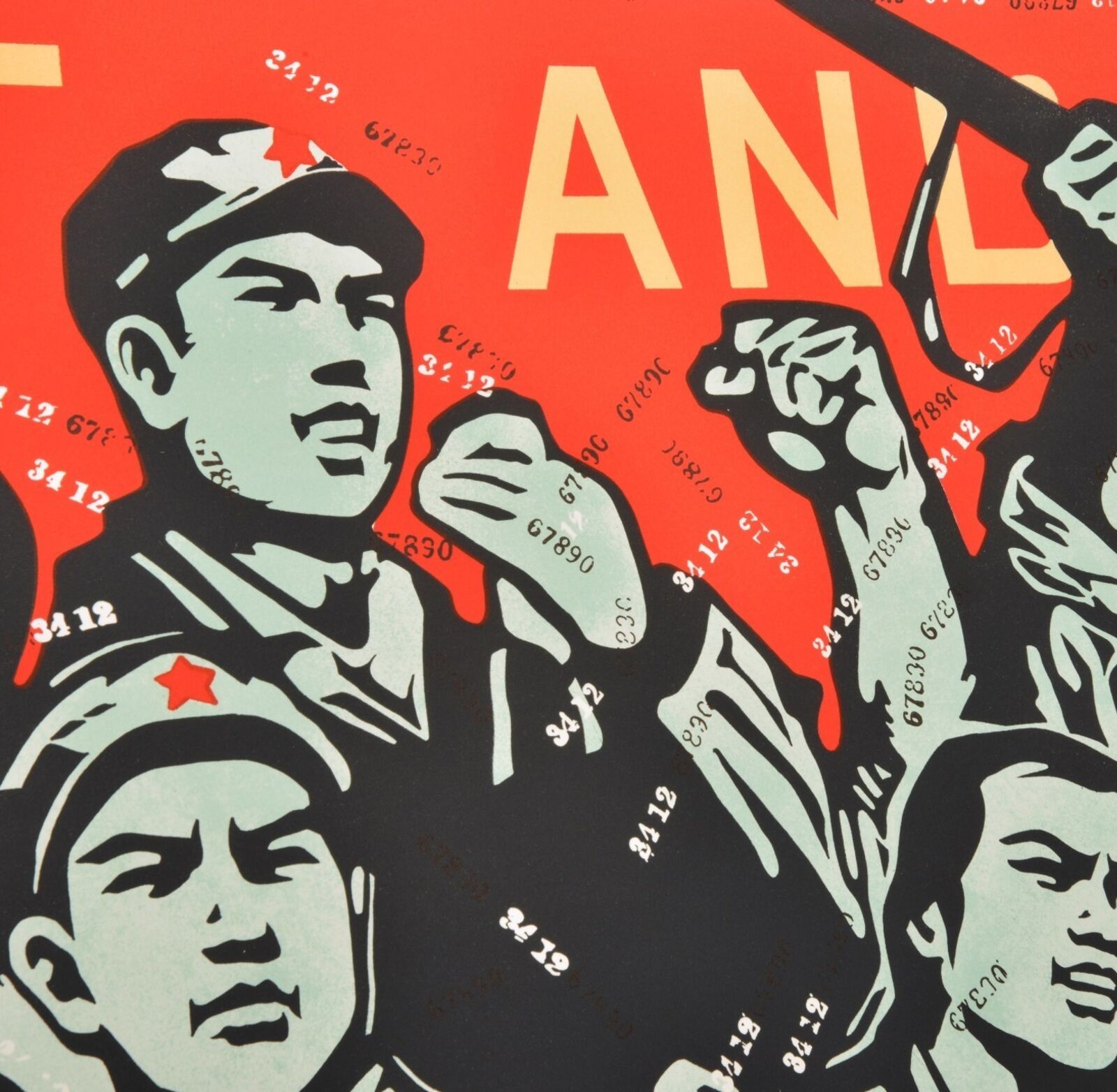 Artwork by Wang Guangyi, Art and Politics (from Rhythmical Dichotomy portfolio), Made of Lithograph on Velin BFK Rives 300 gr 