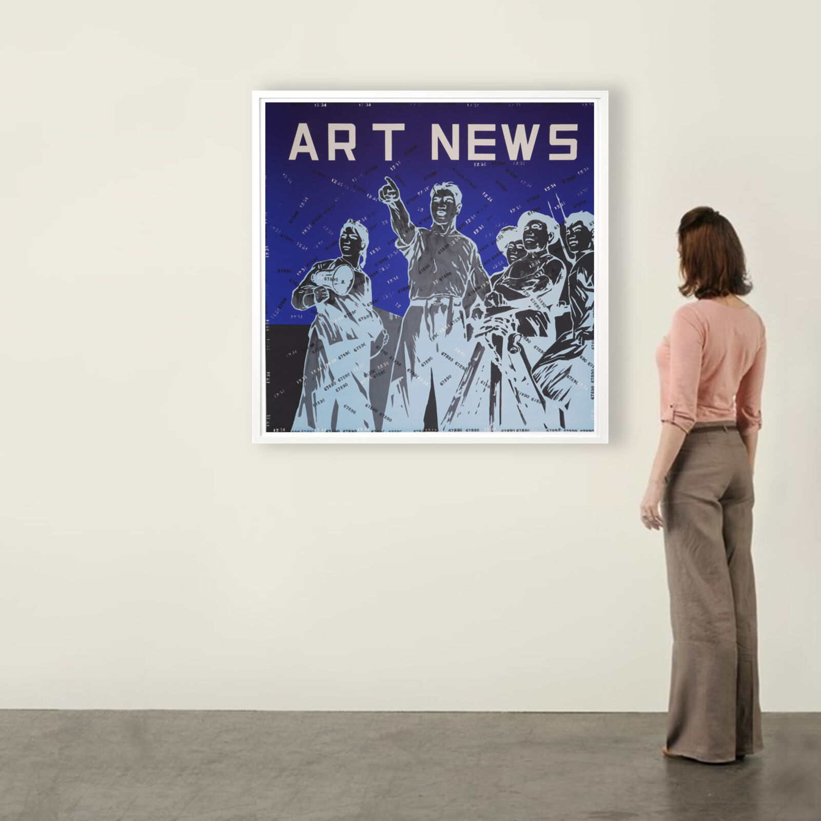 Artwork by Wang Guangyi, Art News (from Rhythmical Dichotomy Portfolio), Made of Lithograph on Velin BFK Rives 300 gr 