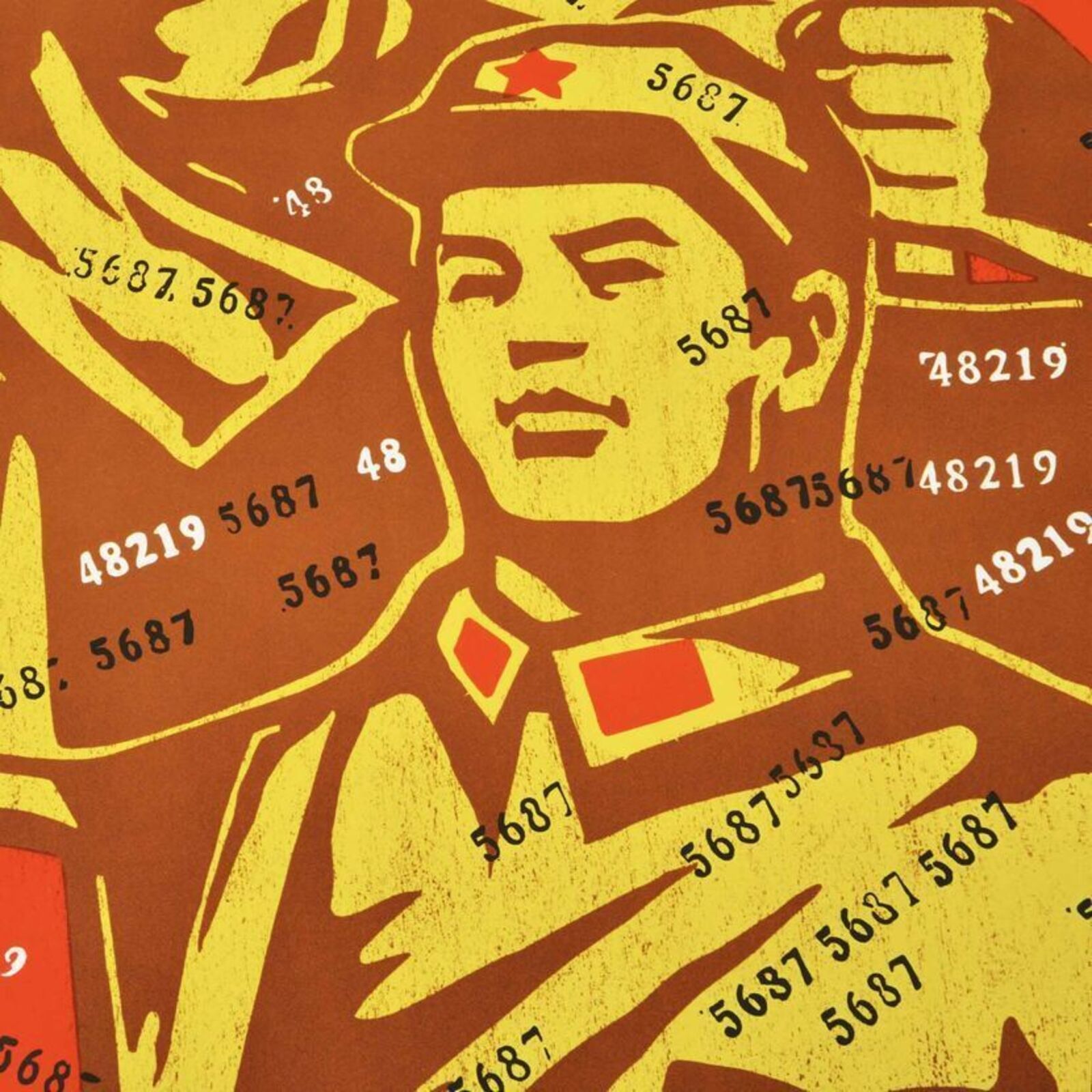 Artwork by Wang Guangyi, Fedex No (from Rhythmical Dichotomy Portfolio), Made of Lithograph on Velin BFK Rives 300 gr 