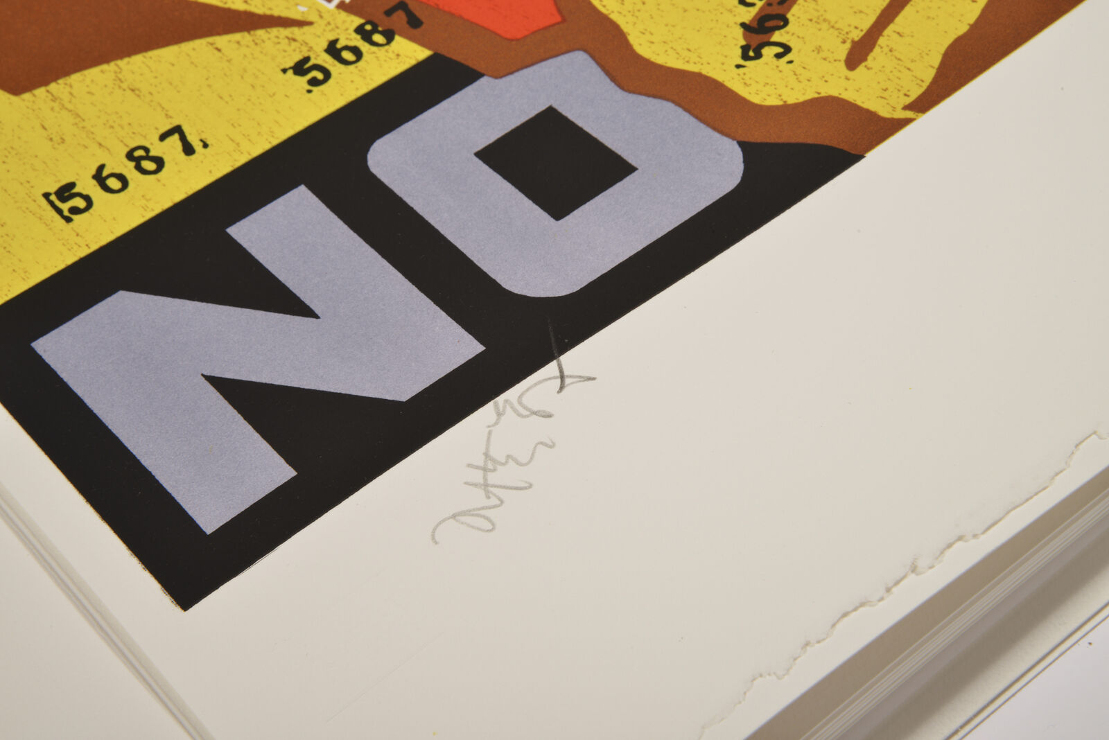 Artwork by Wang Guangyi, Fedex No (from Rhythmical Dichotomy Portfolio), Made of Lithograph on Velin BFK Rives 300 gr 