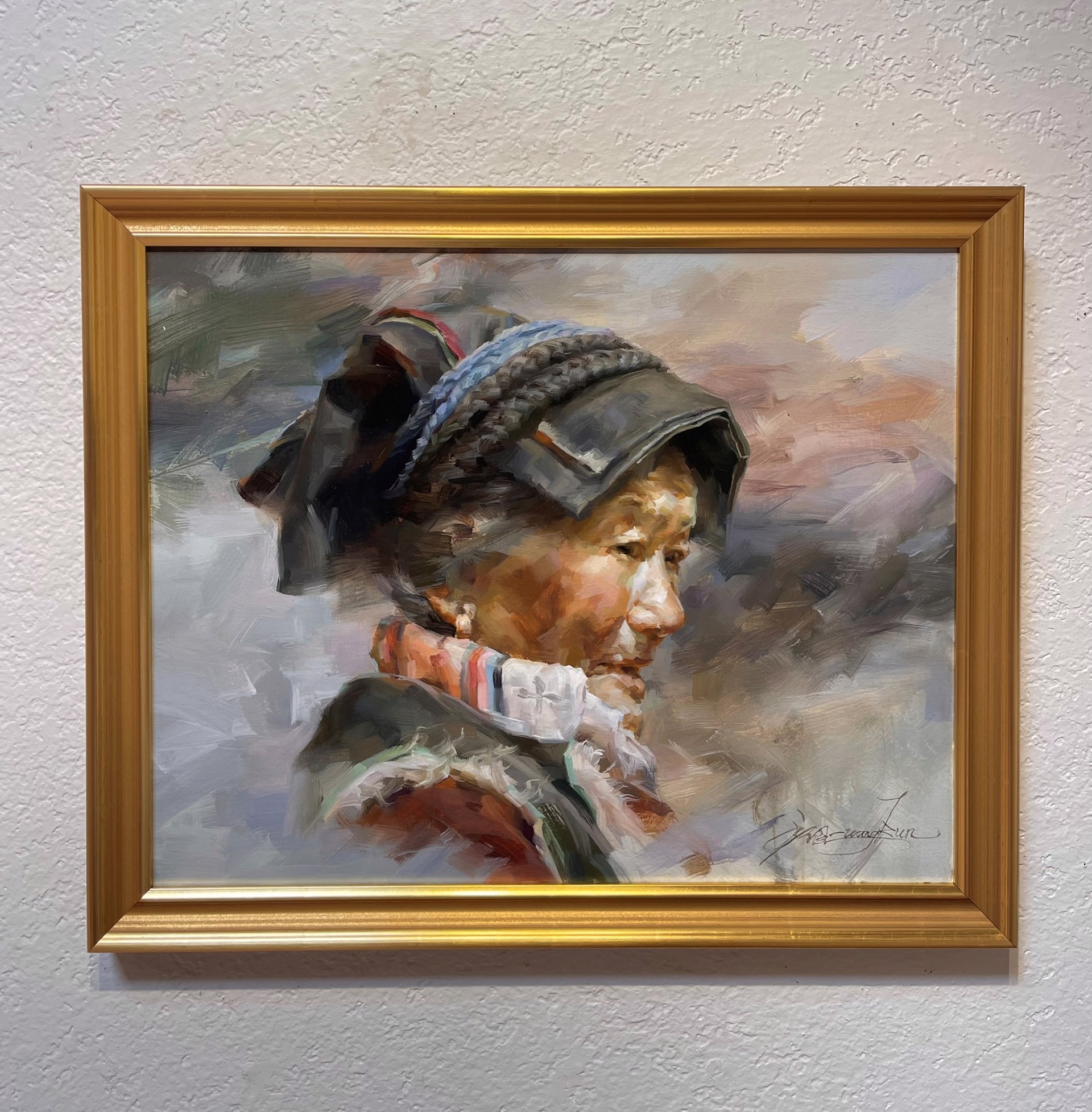 Wang Kun | Portrait of Qiang Woman (2023) | MutualArt