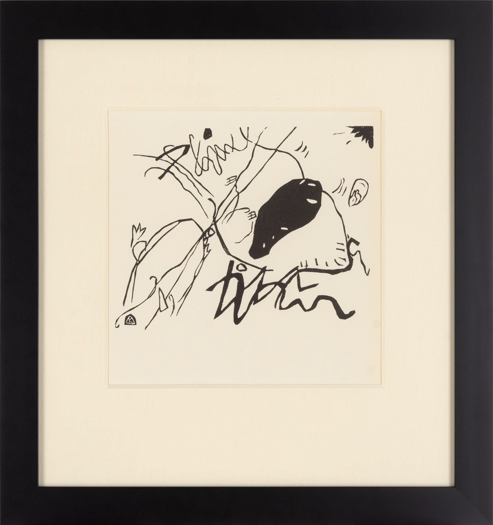 Artwork by Wassily Kandinsky, Schwarzer Fleck, Made of Woodcut 