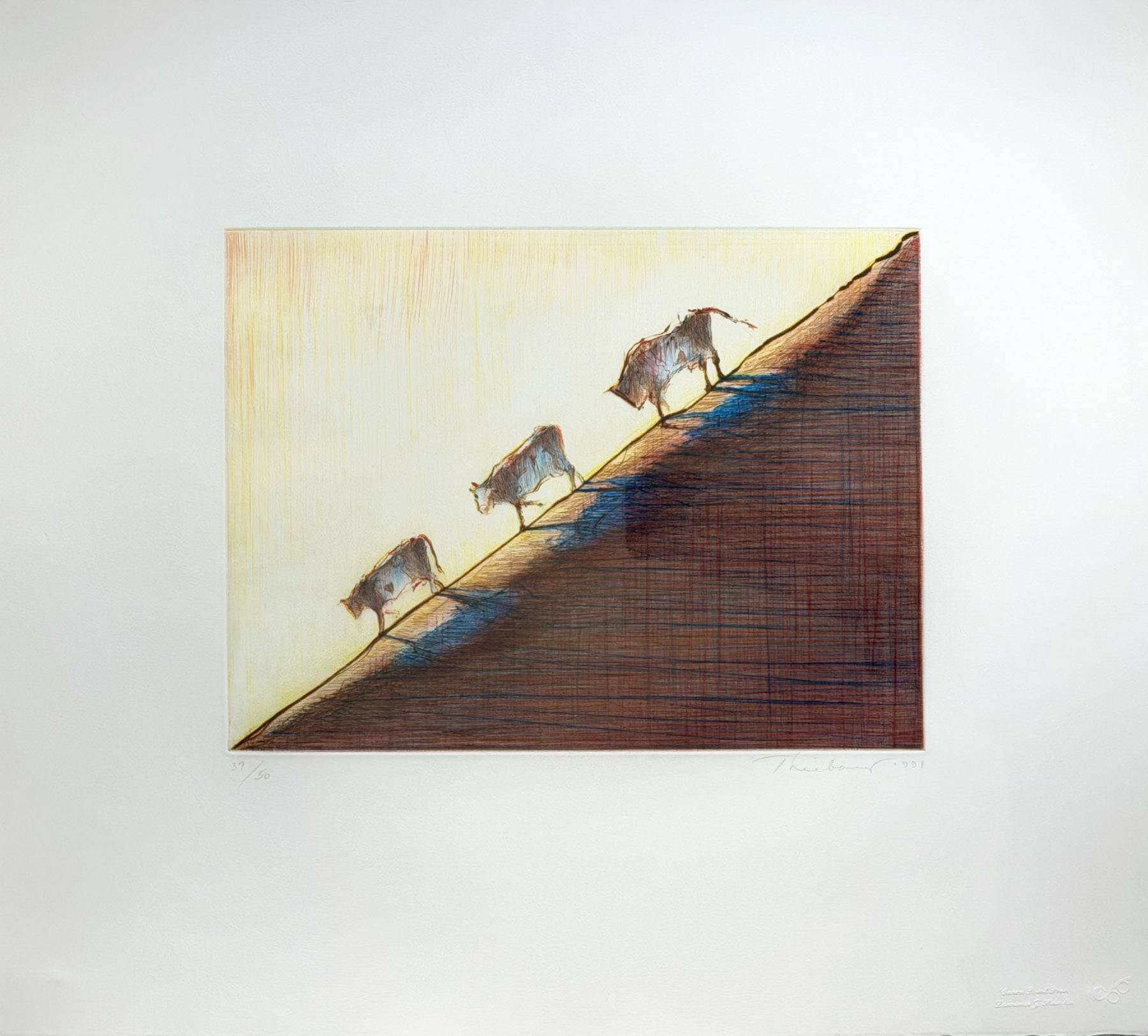 Three Cows by Wayne Thiebaud, 1991