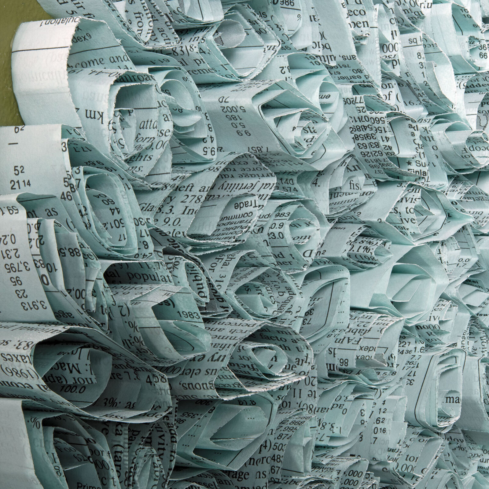 A green and black plate with a pattern on it.