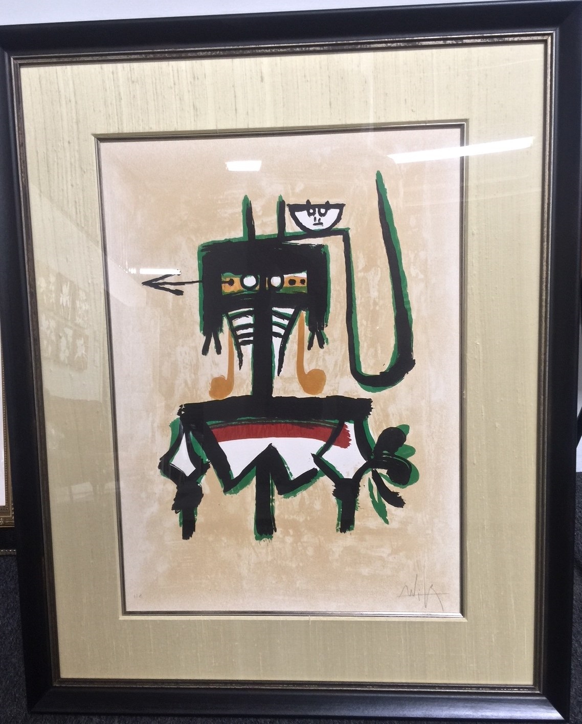 Artwork by Wifredo Lam, Barcelona (in green), Made of Lithograph 