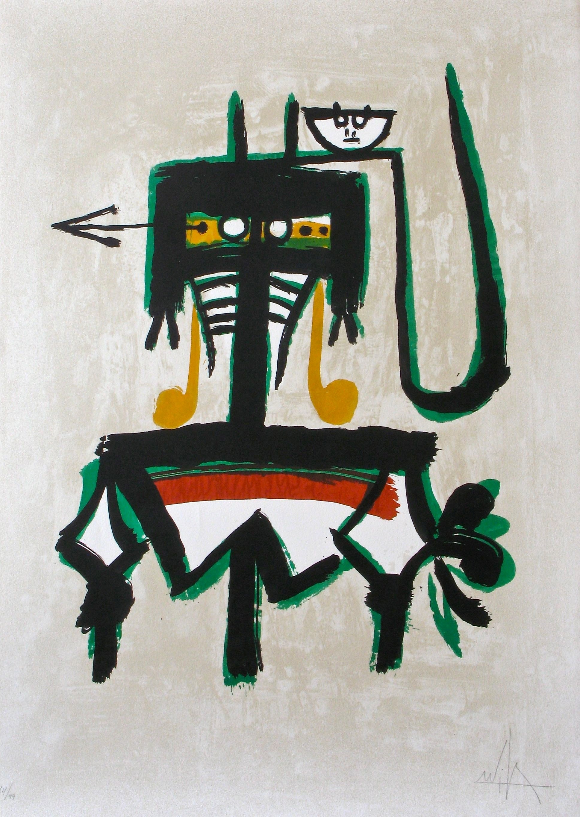 Barcelona (in green) by Wifredo Lam, 1976