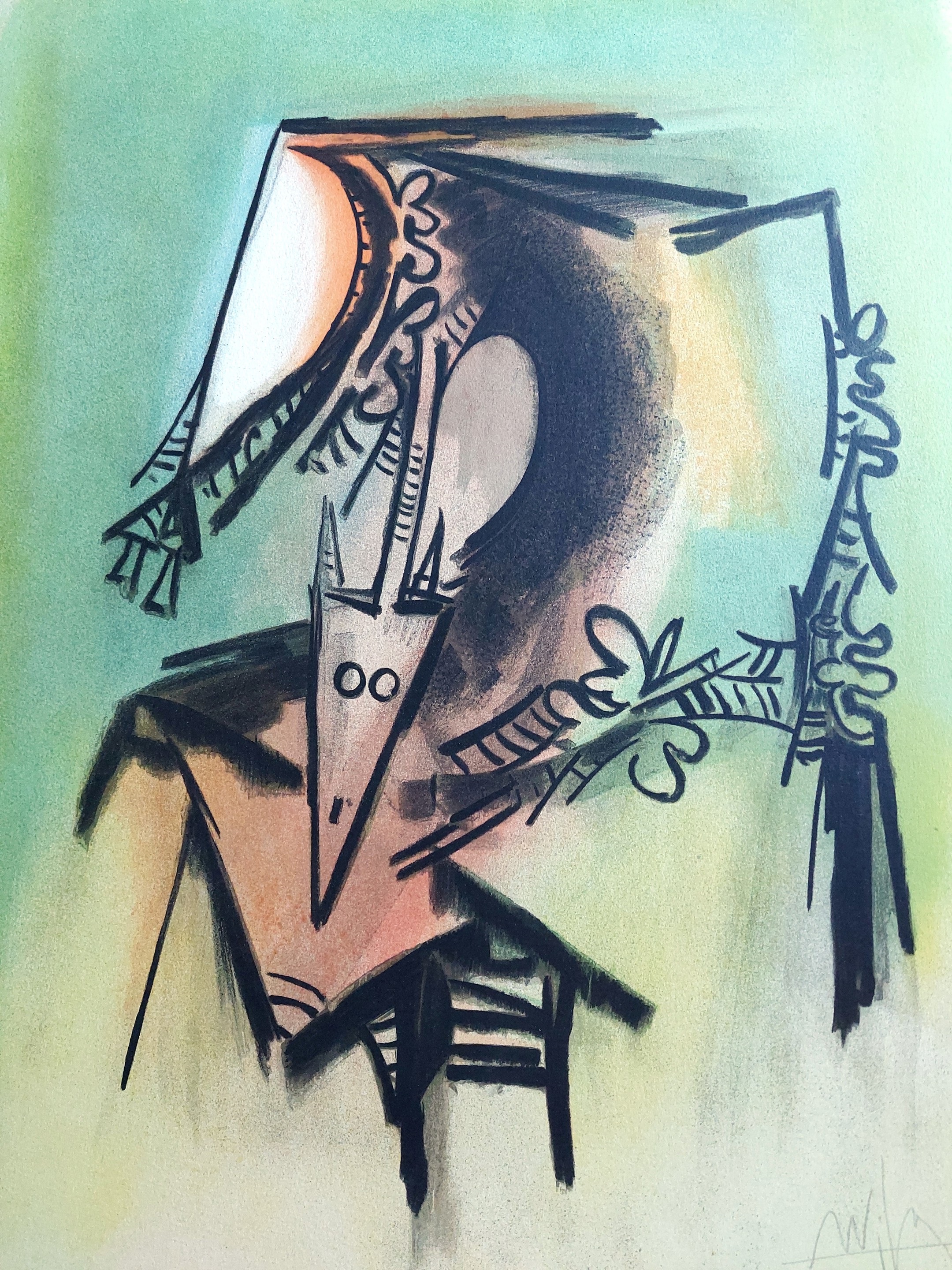 Le Regard Vertical - "Les loa petro enfantent dans la danse" by Wifredo Lam, 1973