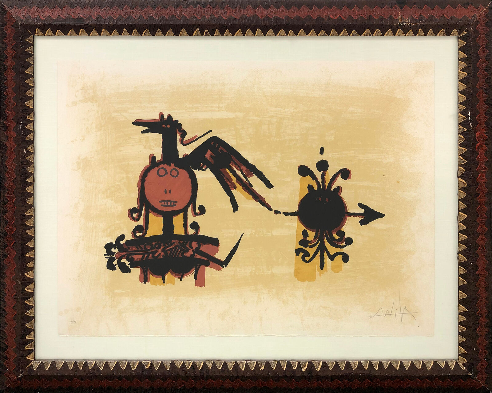 PLATE 5 (FROM EL ULTIMO VIAJE DEL BUQUE FANTASMA) by Wifredo Lam, 1976