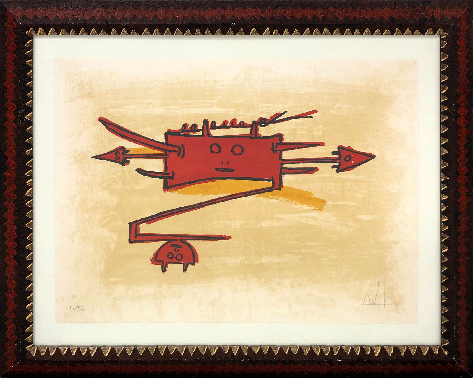 PLATE 6 (FROM EL ULTIMO VIAJE DEL BUQUE FANTASMA) by Wifredo Lam, 1976