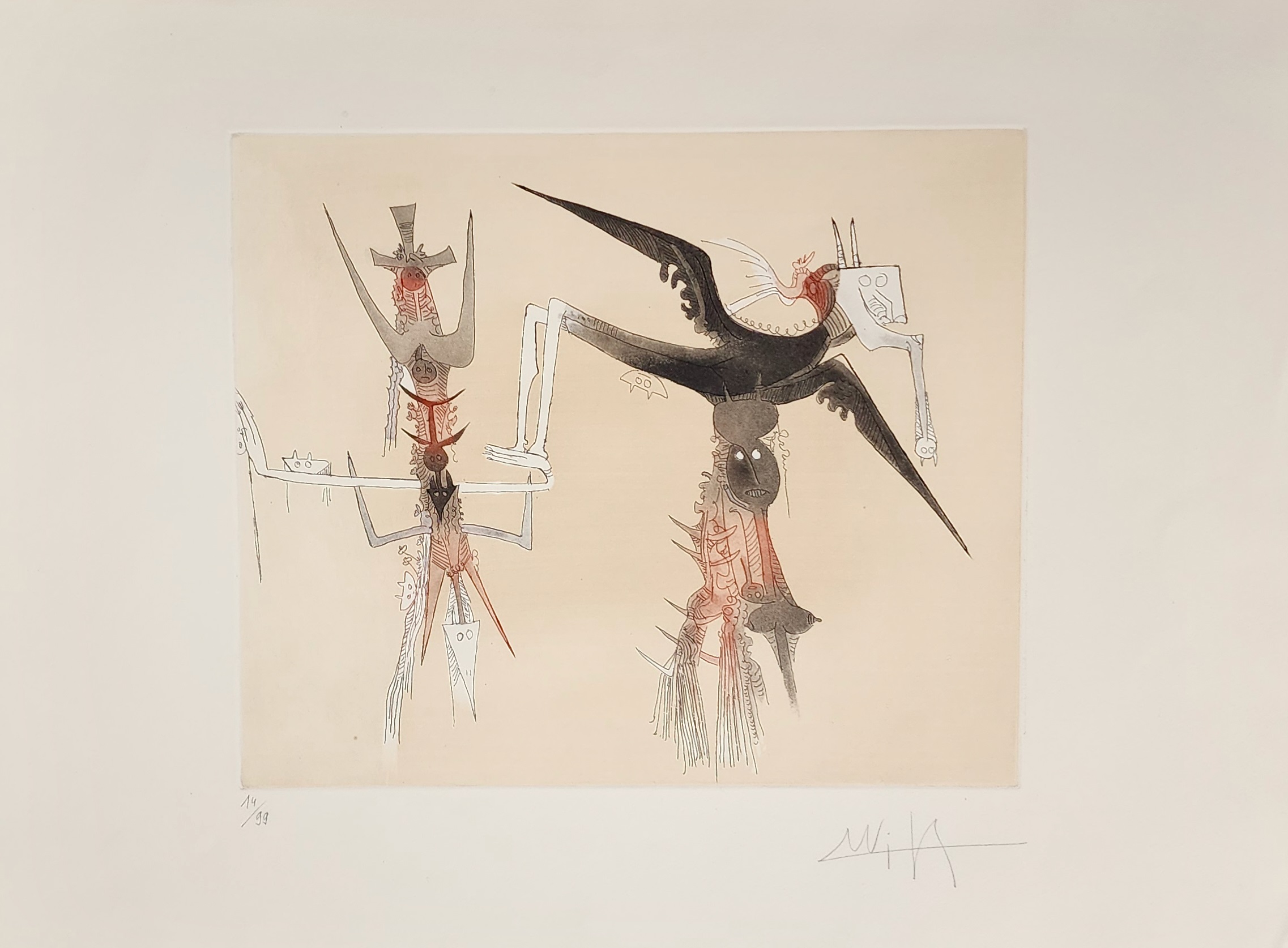 Sans titre - plate V by Wifredo Lam, 1979