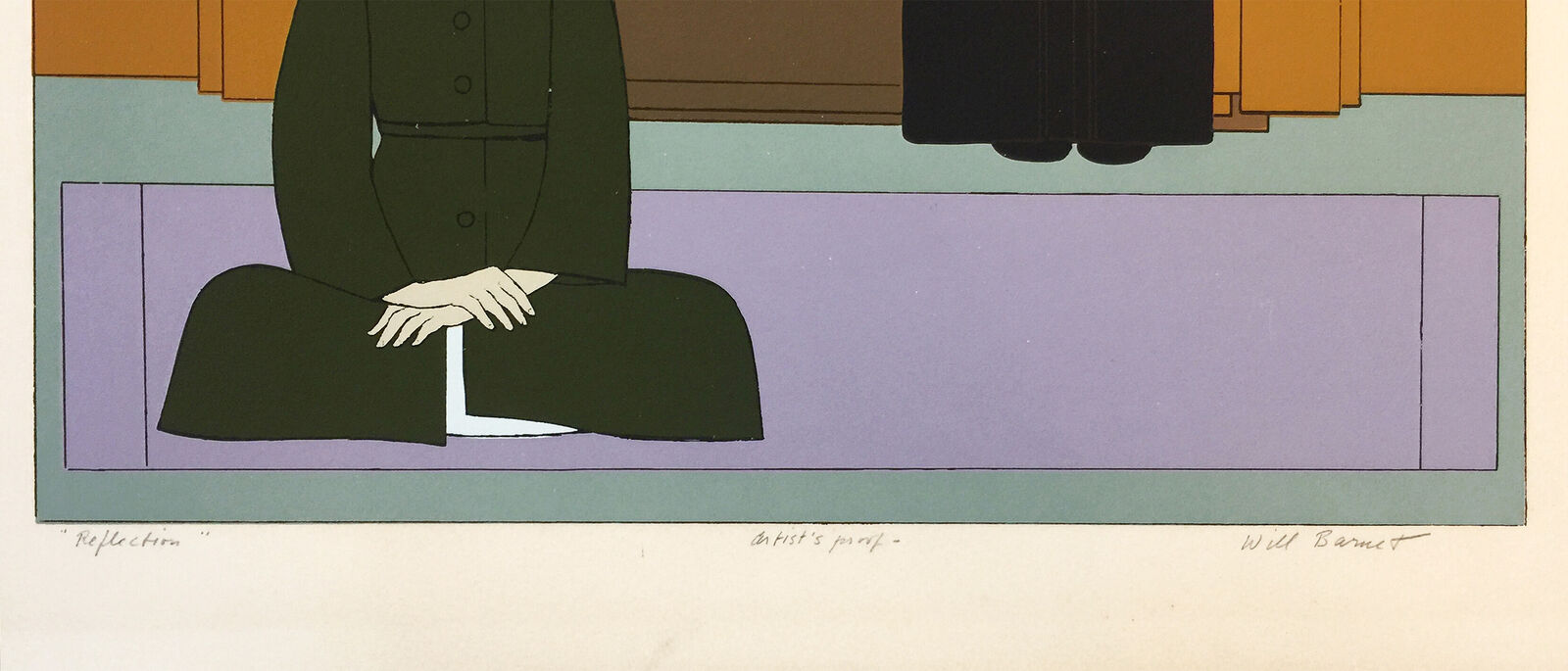 Artwork by Will R. Barnet, REFLECTION, Made of Serigraph 