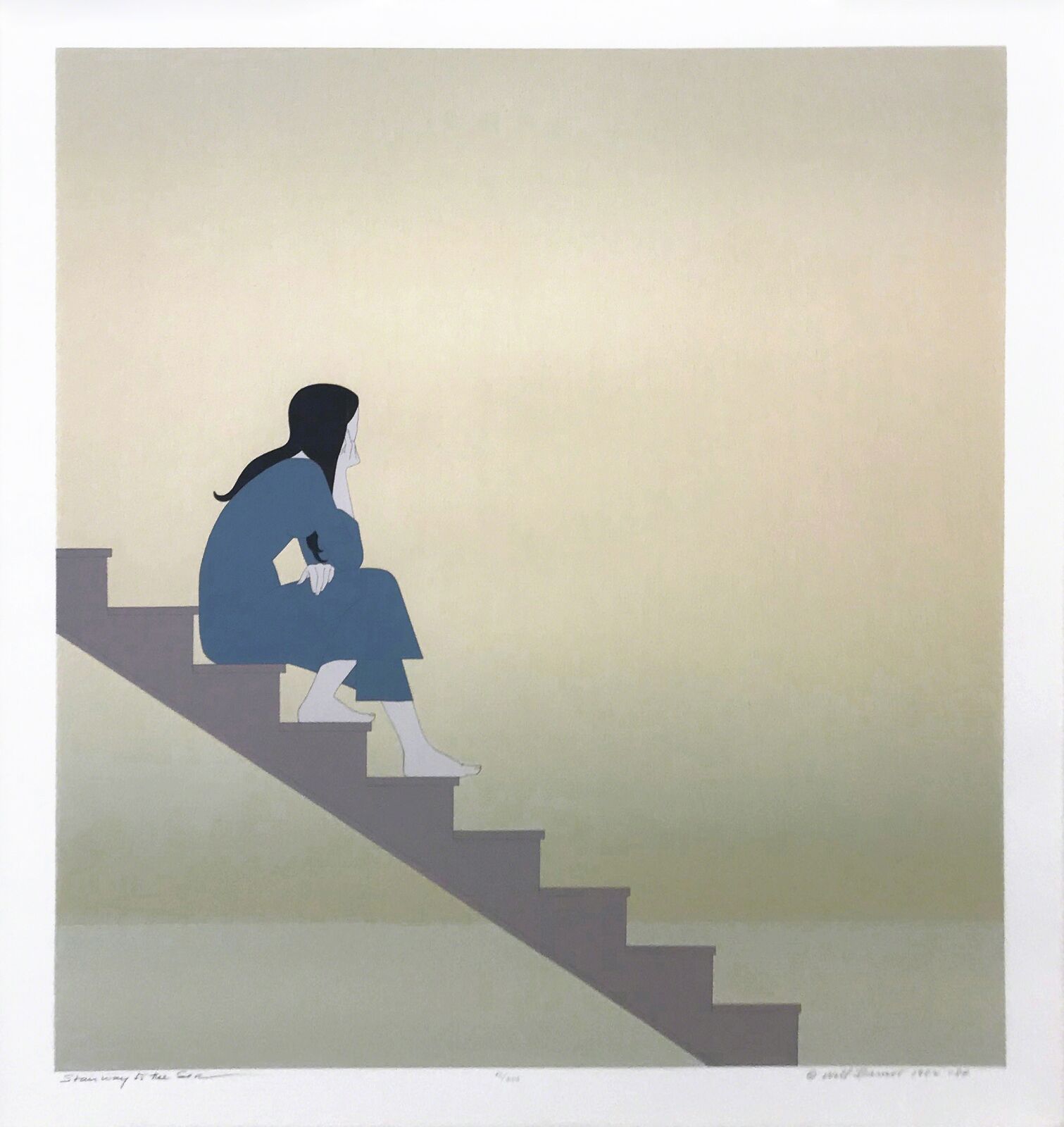 Artwork by Will R. Barnet, STAIRWAY TO THE SEA, Made of Serigraph 