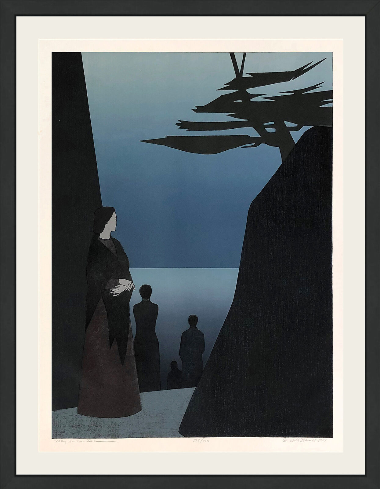 Way to the Sea (framed hand signed lithograph) by Will R. Barnet, 1981
