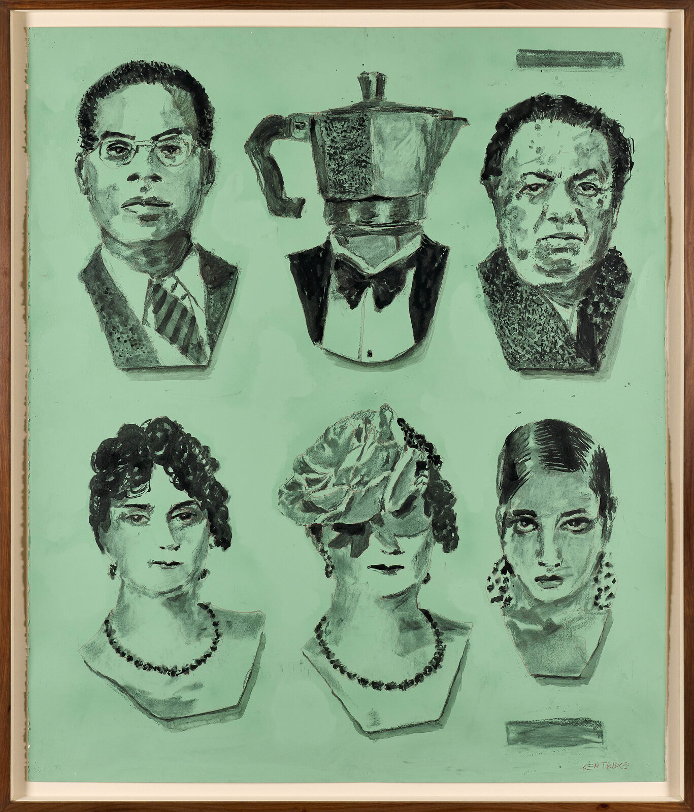 Six Heads Marseilles Martinique Josephine B. et al. by William Kentridge, 2023