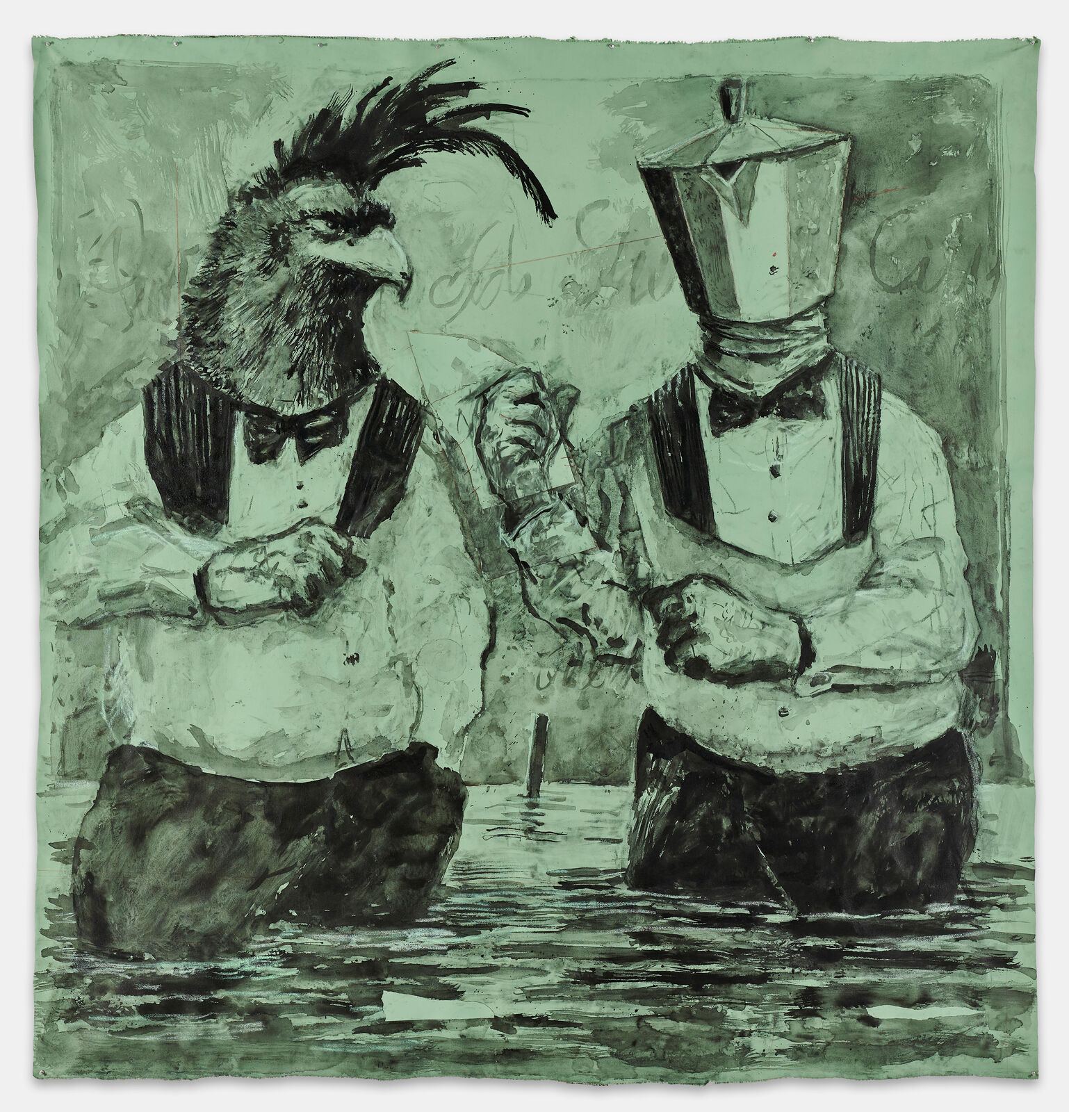 Artwork by William Kentridge, Enough, Made of Charcoal on canvas 