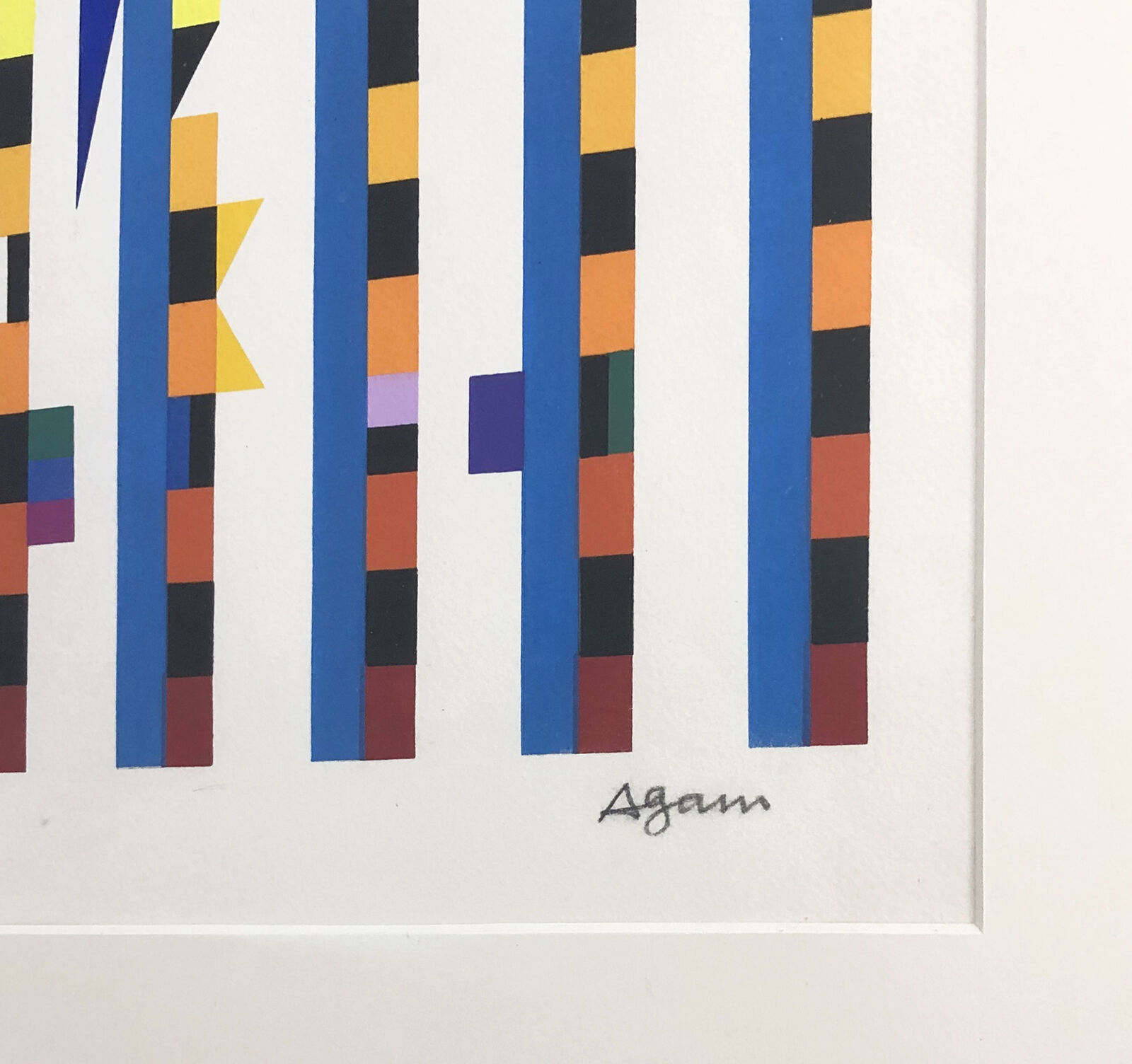 Artwork by Yaacov Agam, LOVE STAR OF DAVID, Made of Gouache On Paper 