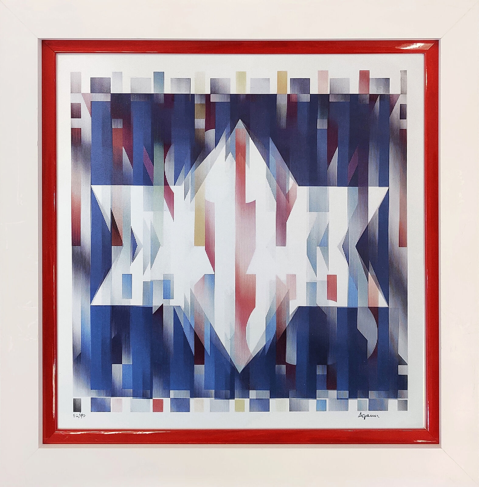 Artwork by Yaacov Agam, STAR OF HOPE, Made of Agamograph 