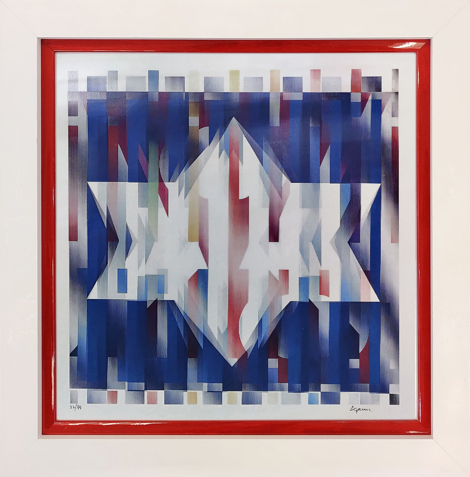 Artwork by Yaacov Agam, STAR OF HOPE, Made of Agamograph 