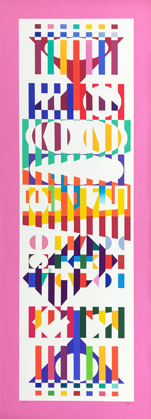 UNTITLED (PINK) by Yaacov Agam, 1980