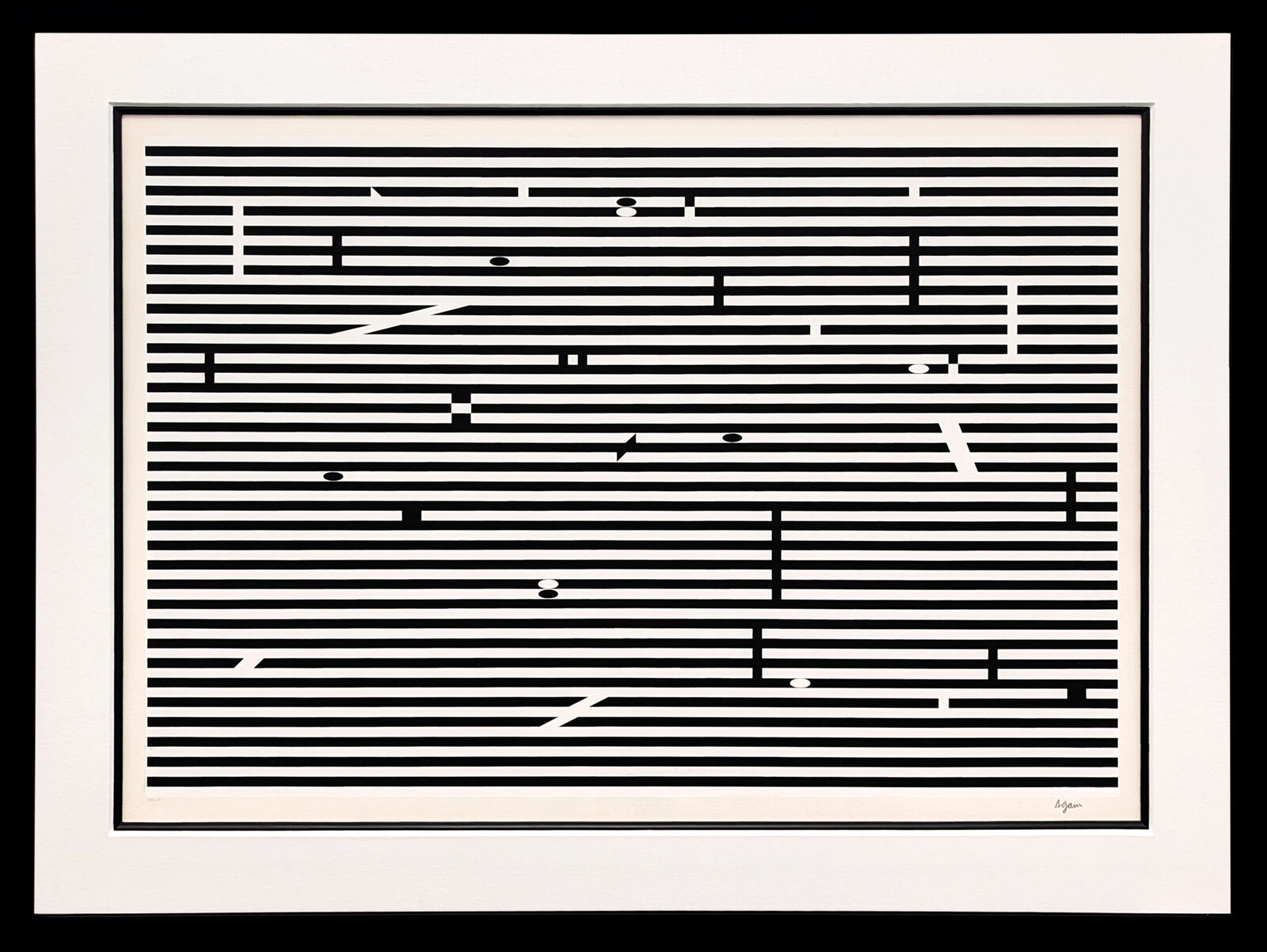 V (from Double Metamorphosis Series) Large Abstract Screen Print by Yaacov Agam, 1973