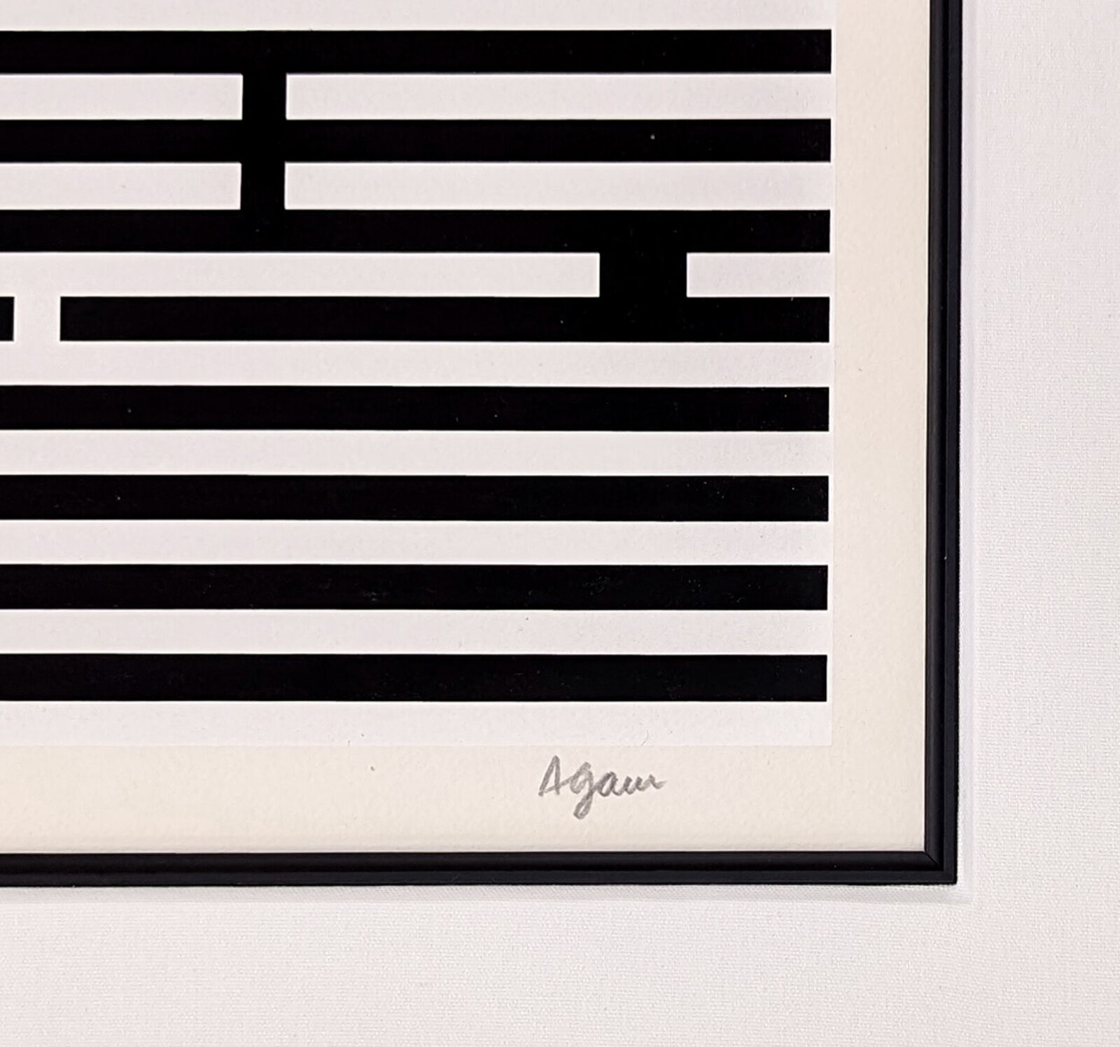 Artwork by Yaacov Agam, V (from Double Metamorphosis Series) Large Abstract Screen Print, Made of Screen Print 