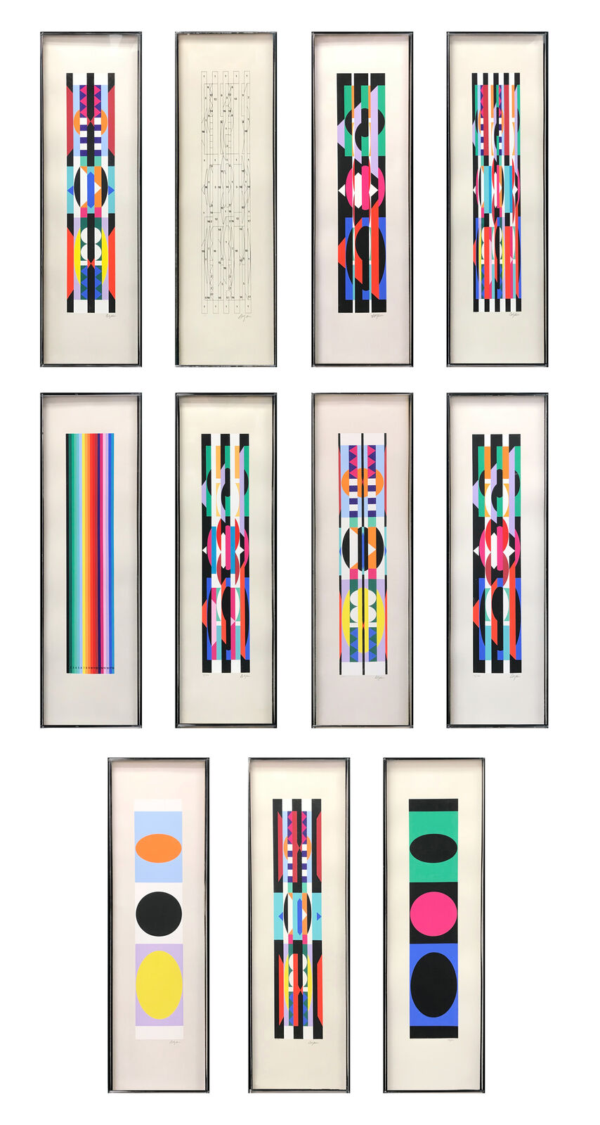 Artwork by Yaacov Agam, +-X9 SUITE, Made of Serigraph 