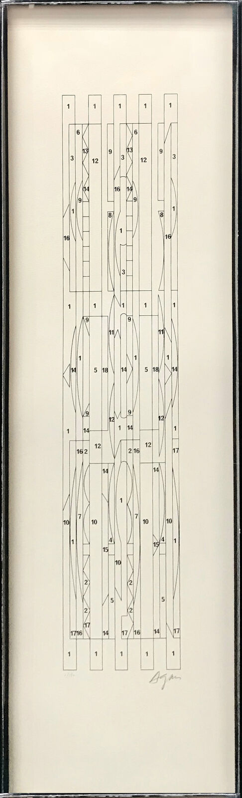 Artwork by Yaacov Agam, +-X9 SUITE, Made of Serigraph 