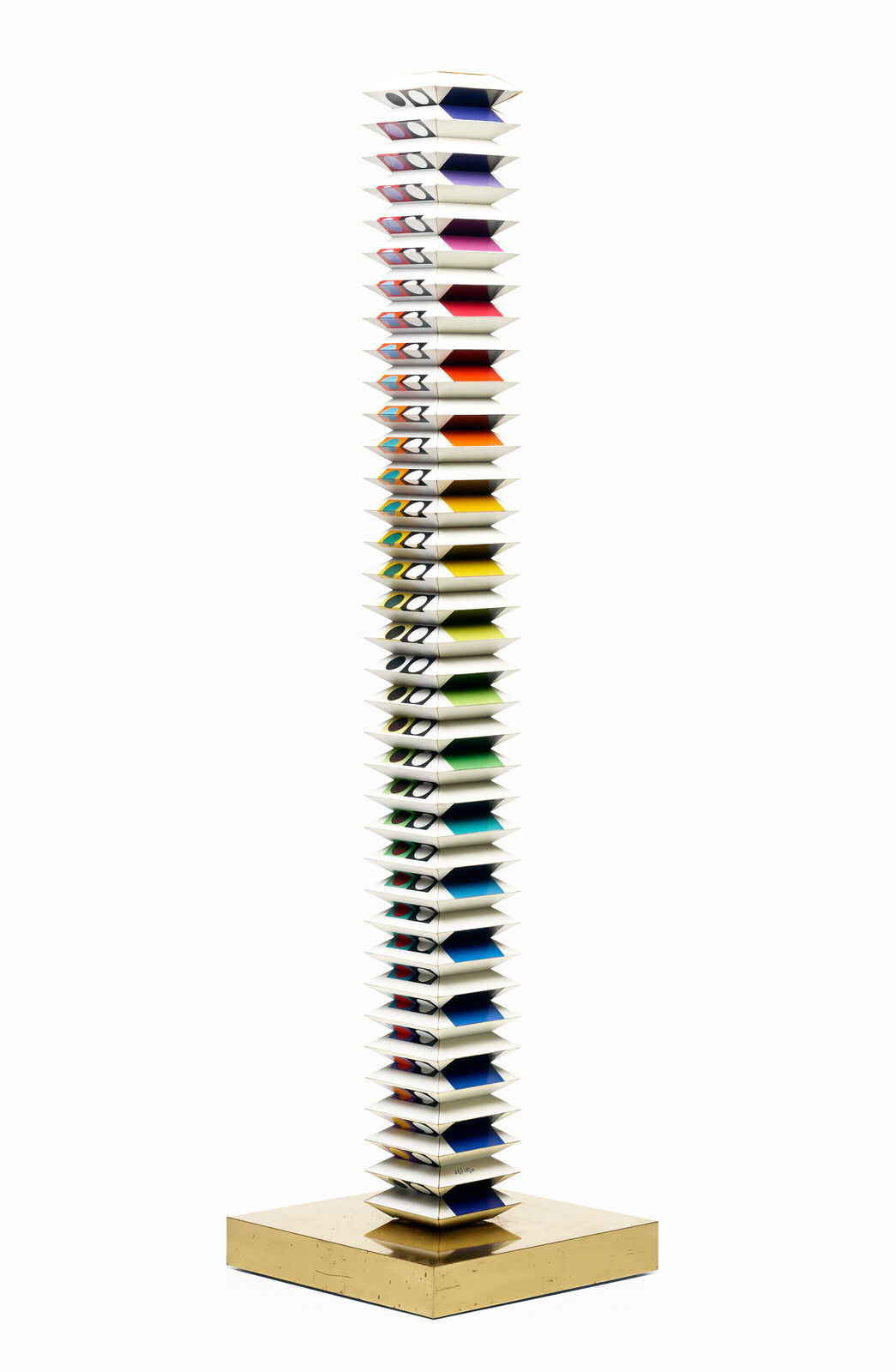 Beyond the Visible (multi dimensional tower sculpture) by Yaacov Agam, 1980