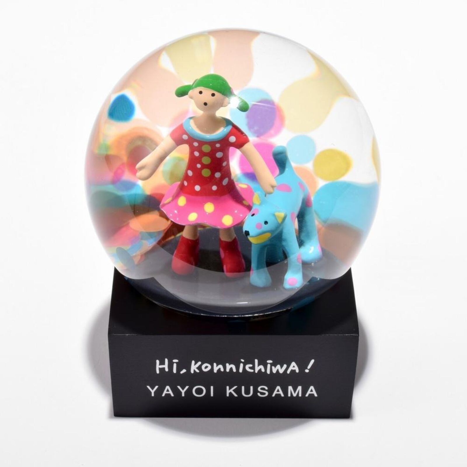 Snow Globe (Hi, Konnichiwa!) by Yayoi Kusama, 2019