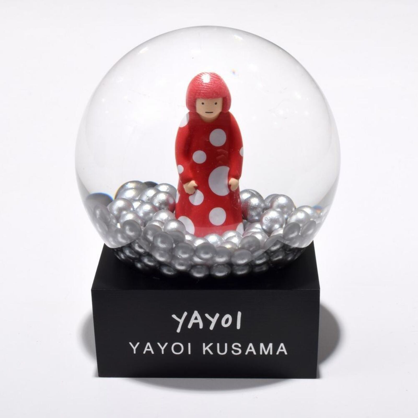 Artwork by Yayoi Kusama, Snow Globe (Narcissus Garden), Made of Glass, Polyresin and Water 