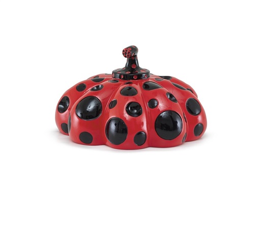 Artwork by Yayoi Kusama, Red Pumpkin Naoshima, Made of Painted Cast Resin 